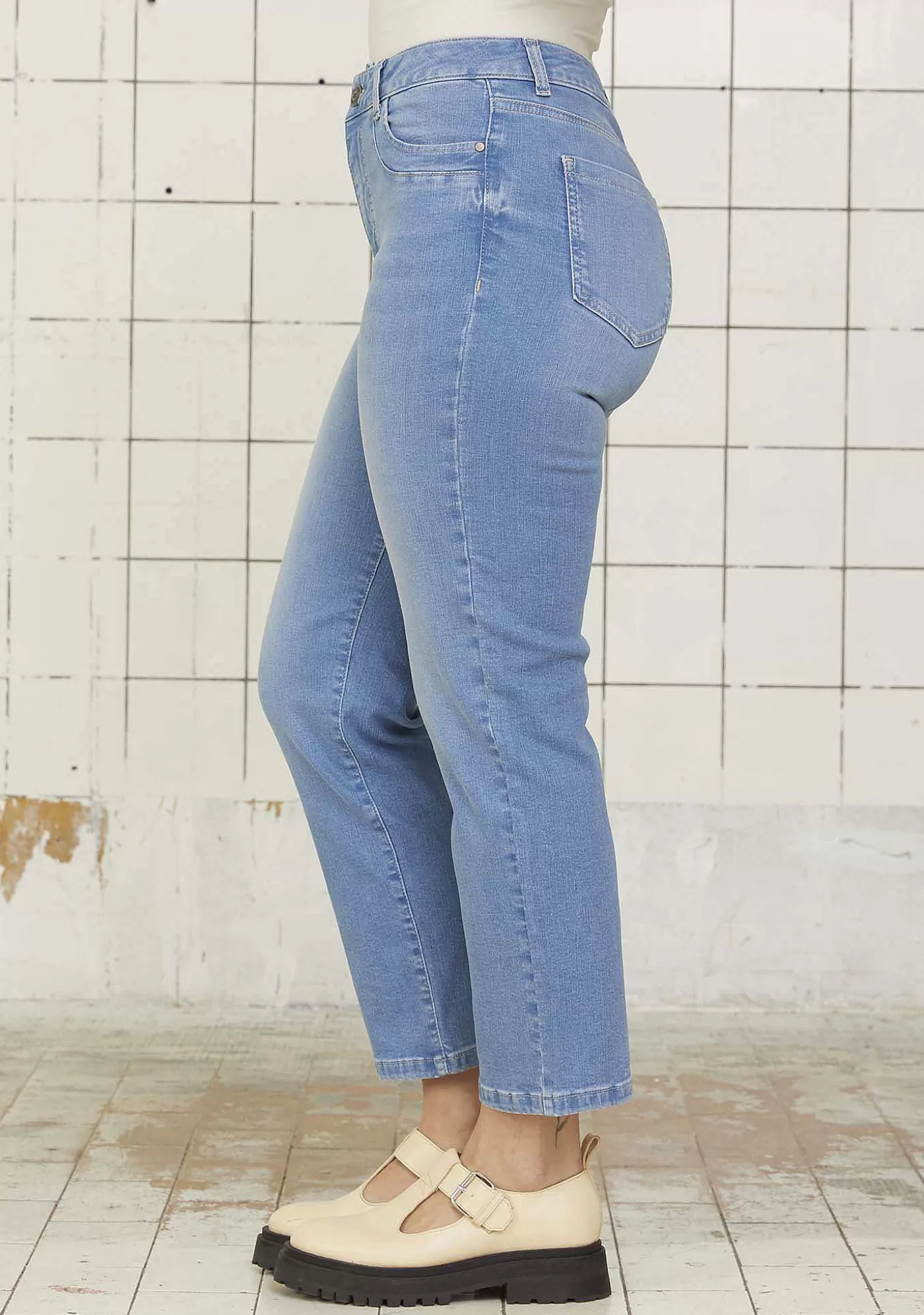 Discount Alba Basic Jeans - Bright Blue Denim Kvinnor Jeans