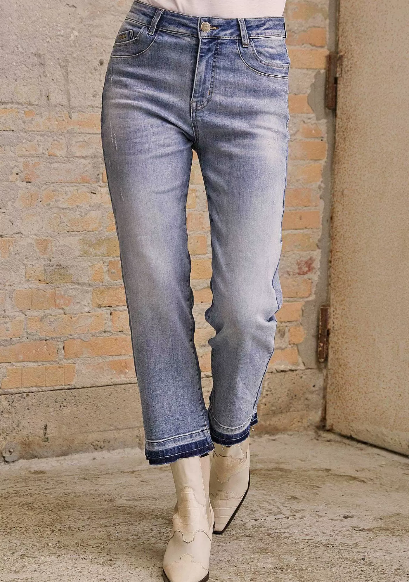 Outlet Alba Jeans - Blue Wash Denim Kvinnor Jeans