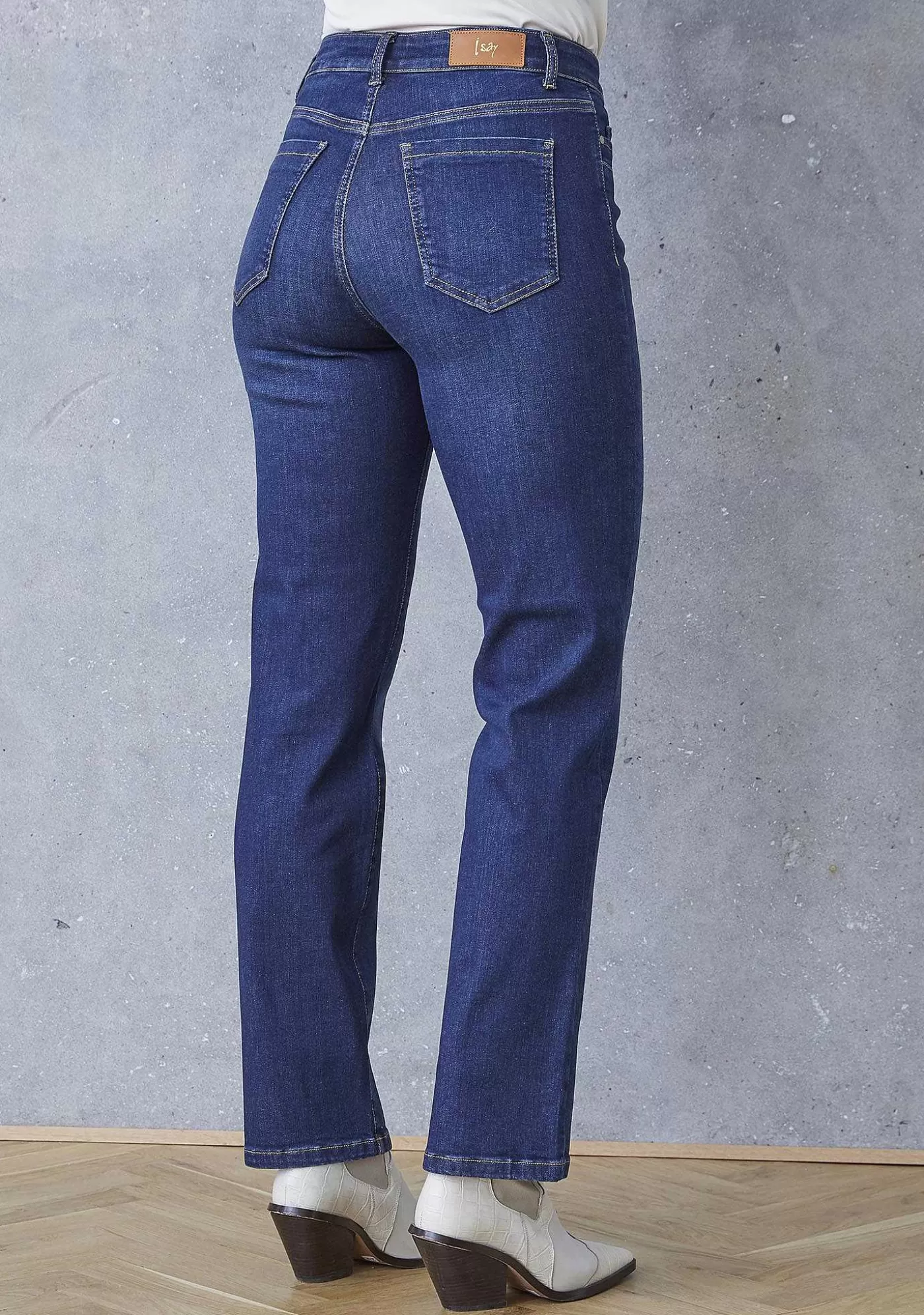 Outlet Alba Long Jeans - Mork Denim Kvinnor Jeans