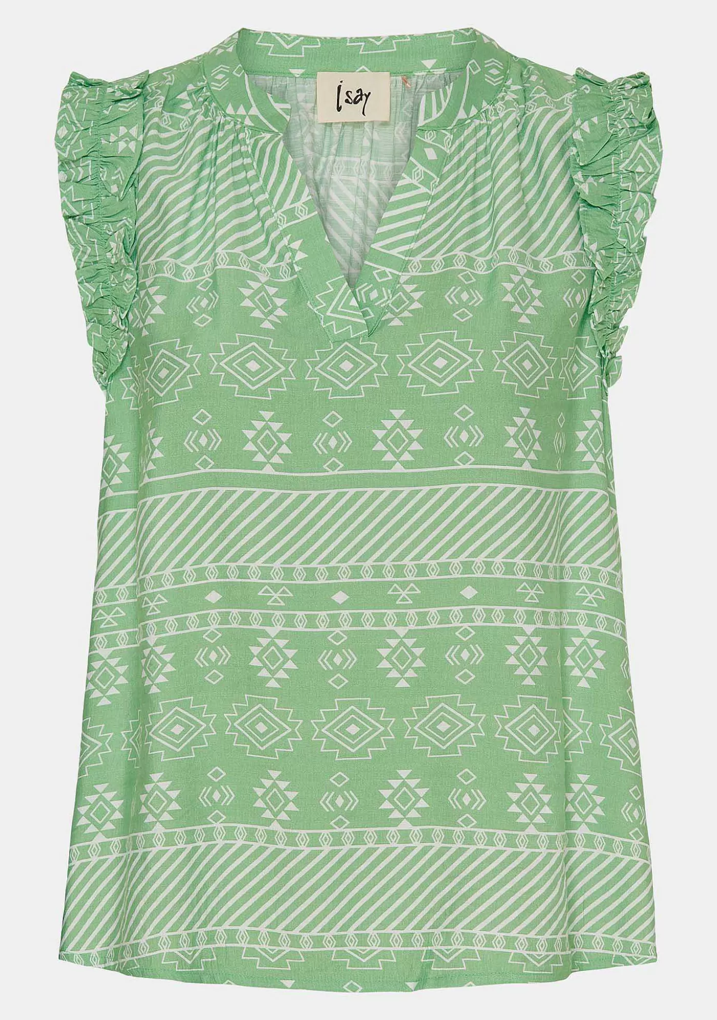 Sale Ane Top - Green Geo Kvinnor T-Shirtor Och Topp