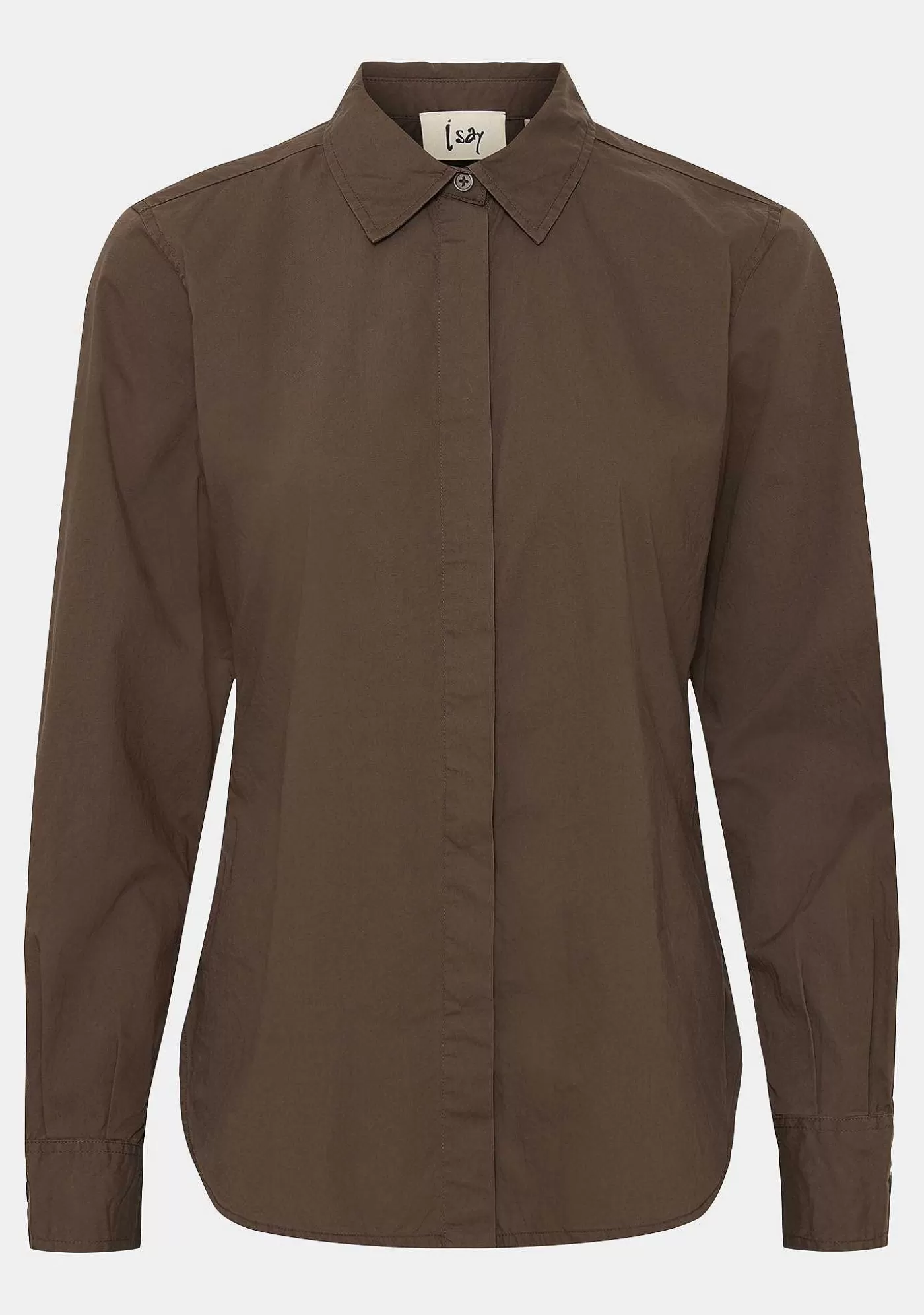 Flash Sale Bellis Classic Shirt - Morkbrun Kvinnor Blusar Och Skjortor