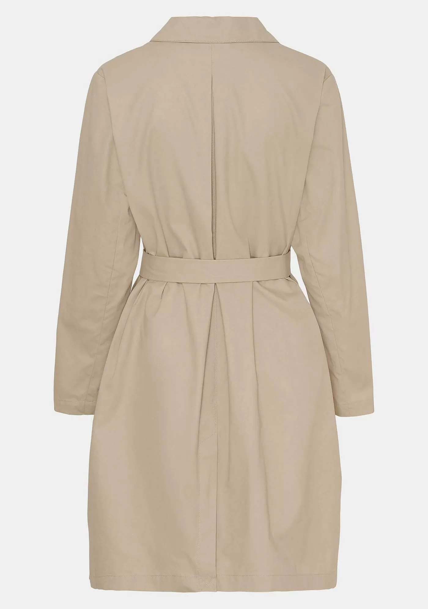 Fashion Botelle Belt Coat - Mork Sand Kvinnor Jackor