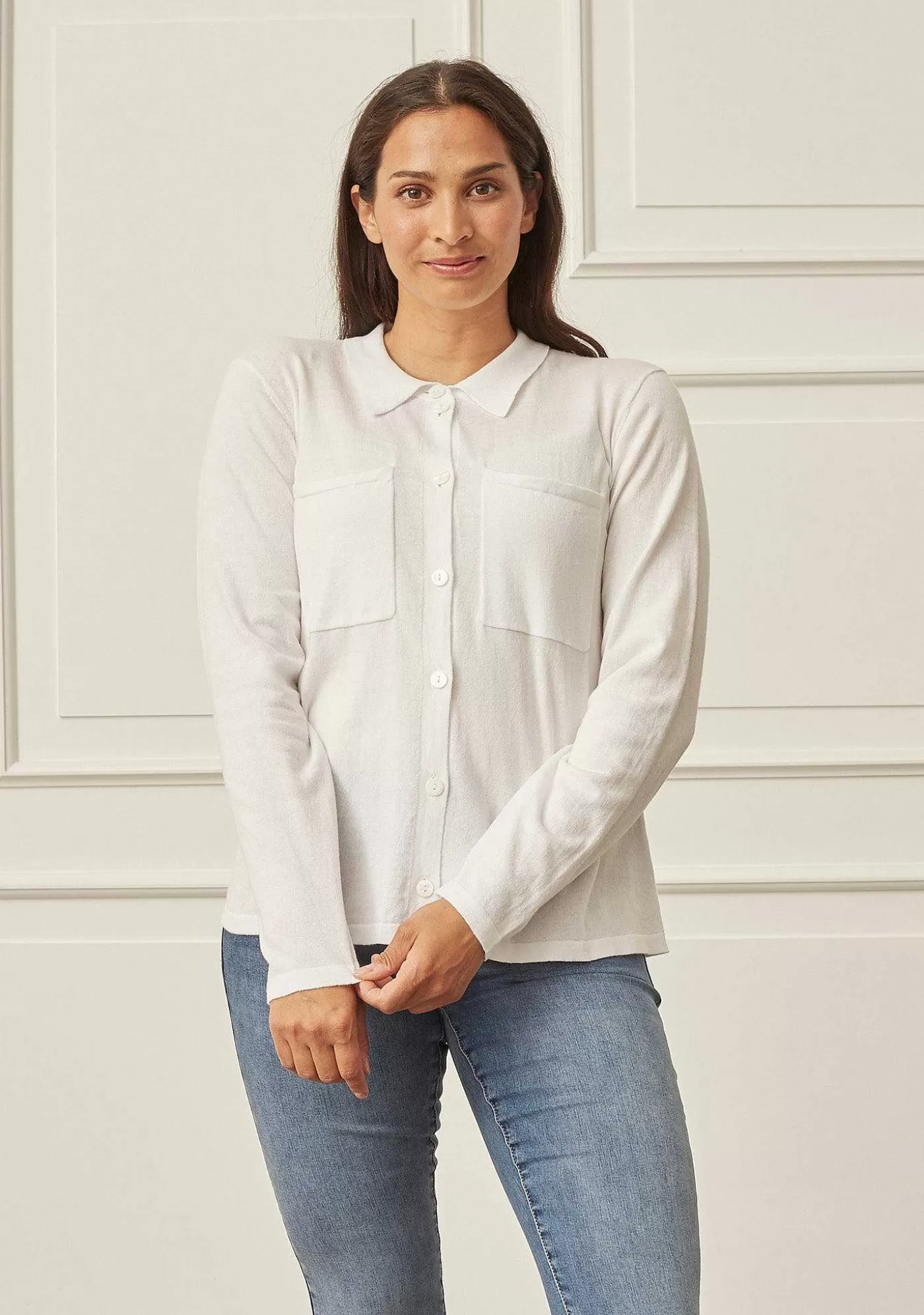 Store Bozena Cardigan - Vit Kvinnor Stickat