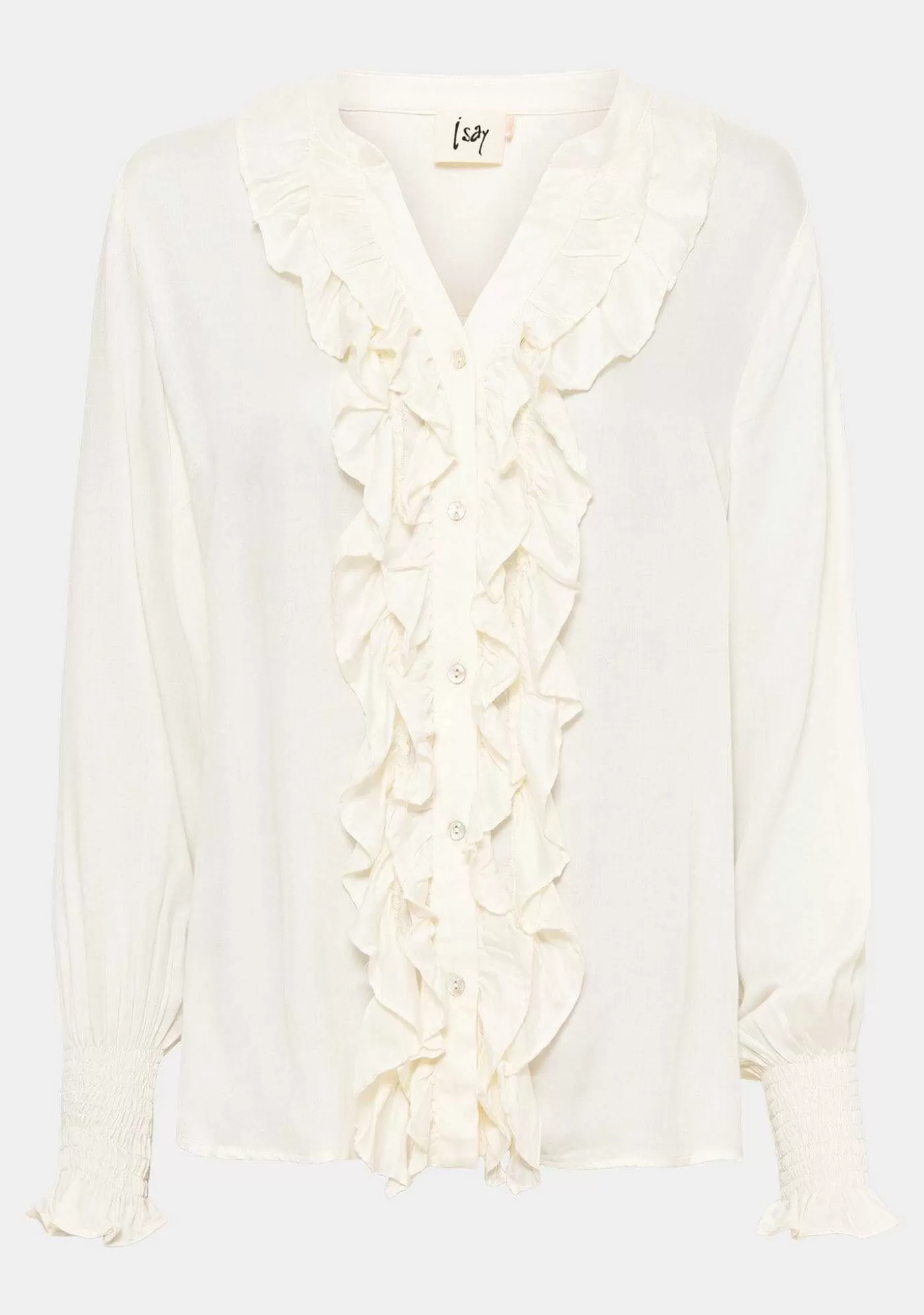 Best Sale Clazia Volangskjorta - Broken White Kvinnor Blusar Och Skjortor