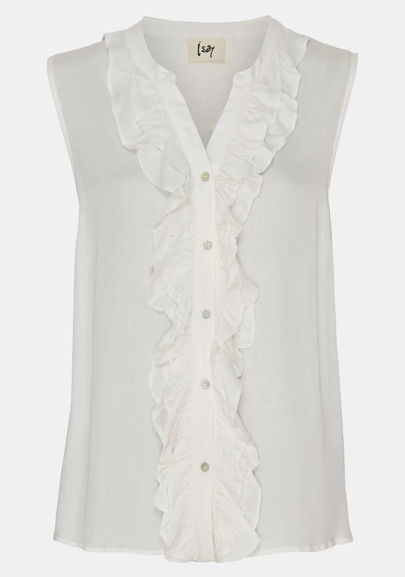 Cheap Clazia Volangtopp - Vit Kvinnor T-Shirtor Och Topp