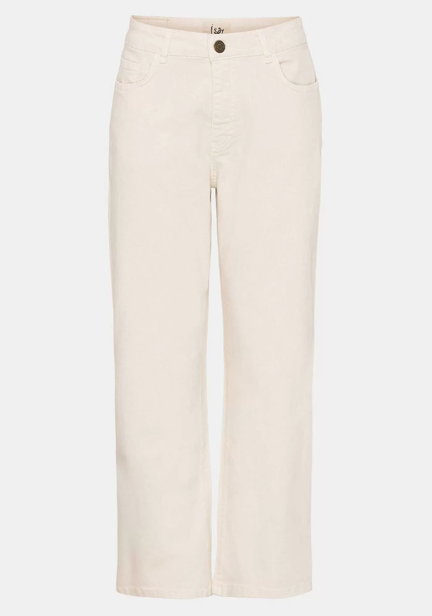 Hot Como Straight Pant - Tvattad Sand Kvinnor Byxor