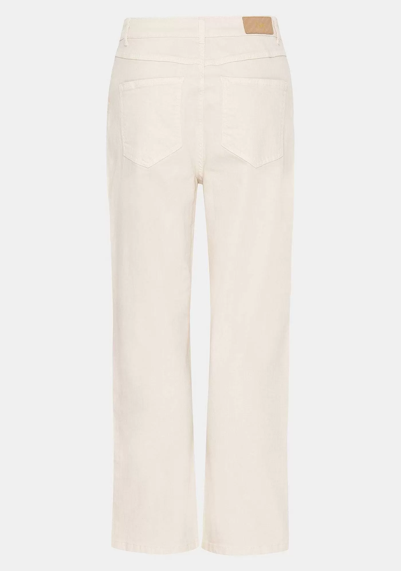 Hot Como Straight Pant - Tvattad Sand Kvinnor Byxor