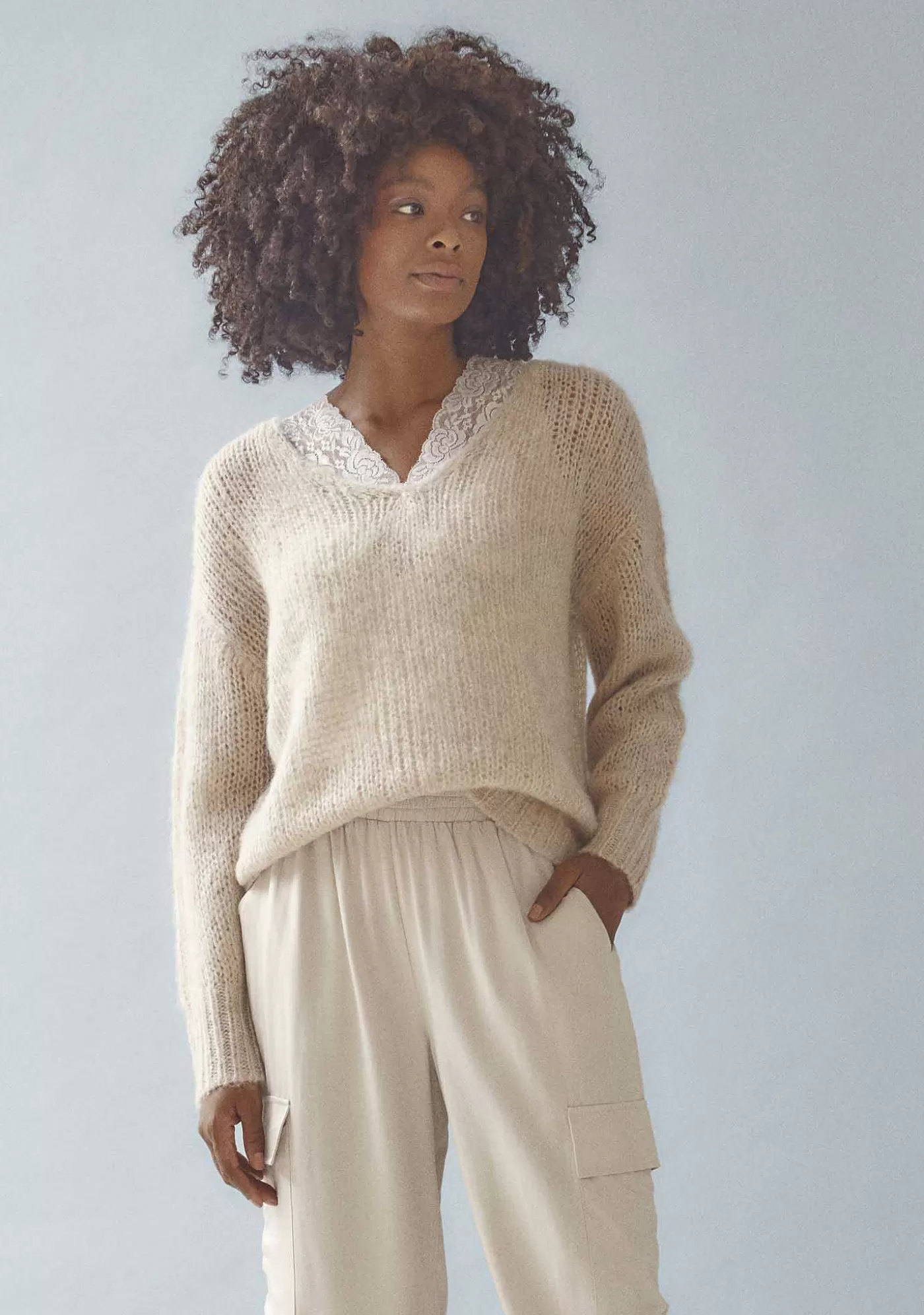 Best Sale Cosima Knit - Pulver Kvinnor Stickat