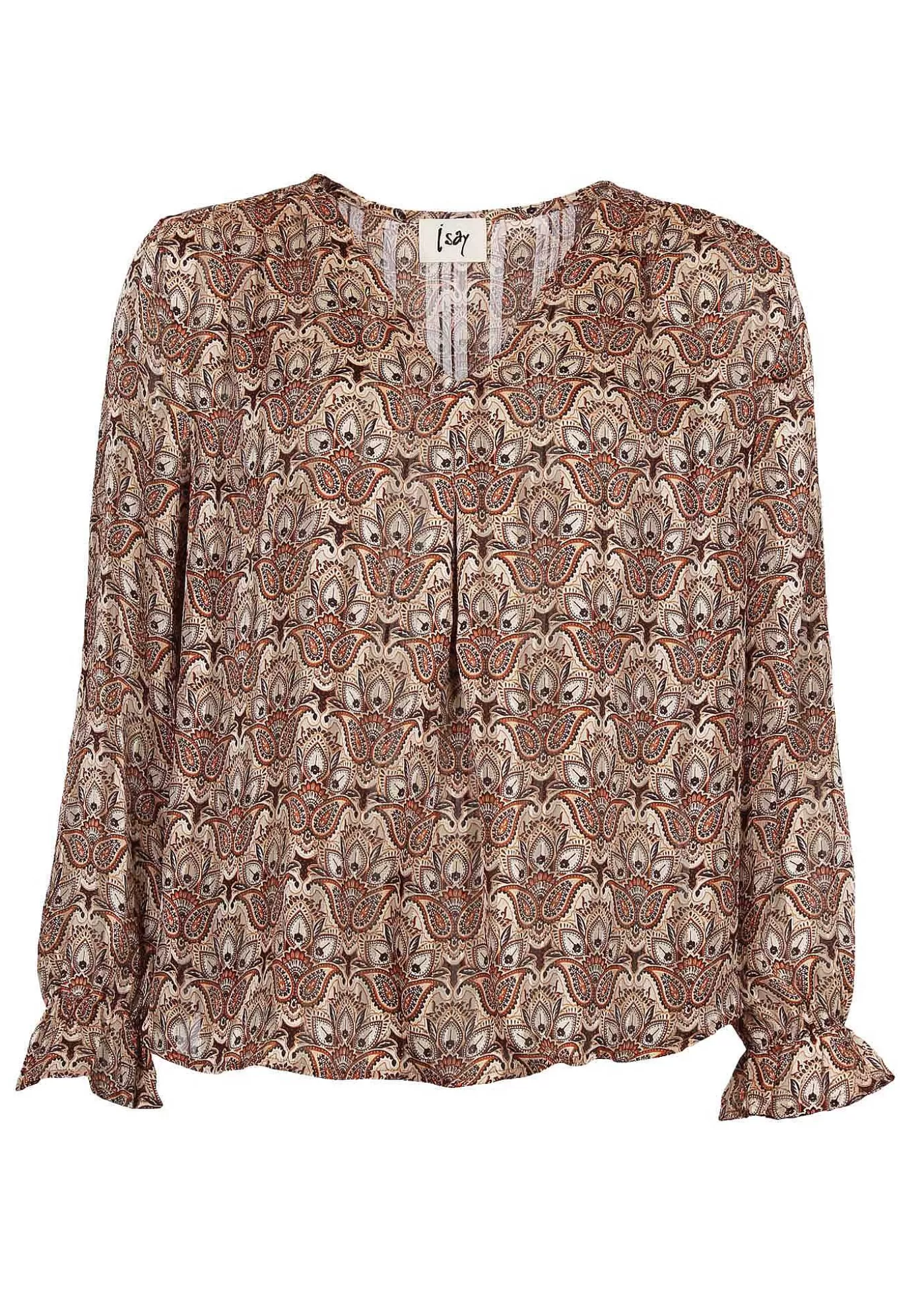 Sale Delta Blus - Browny Paisley Kvinnor Blusar Och Skjortor