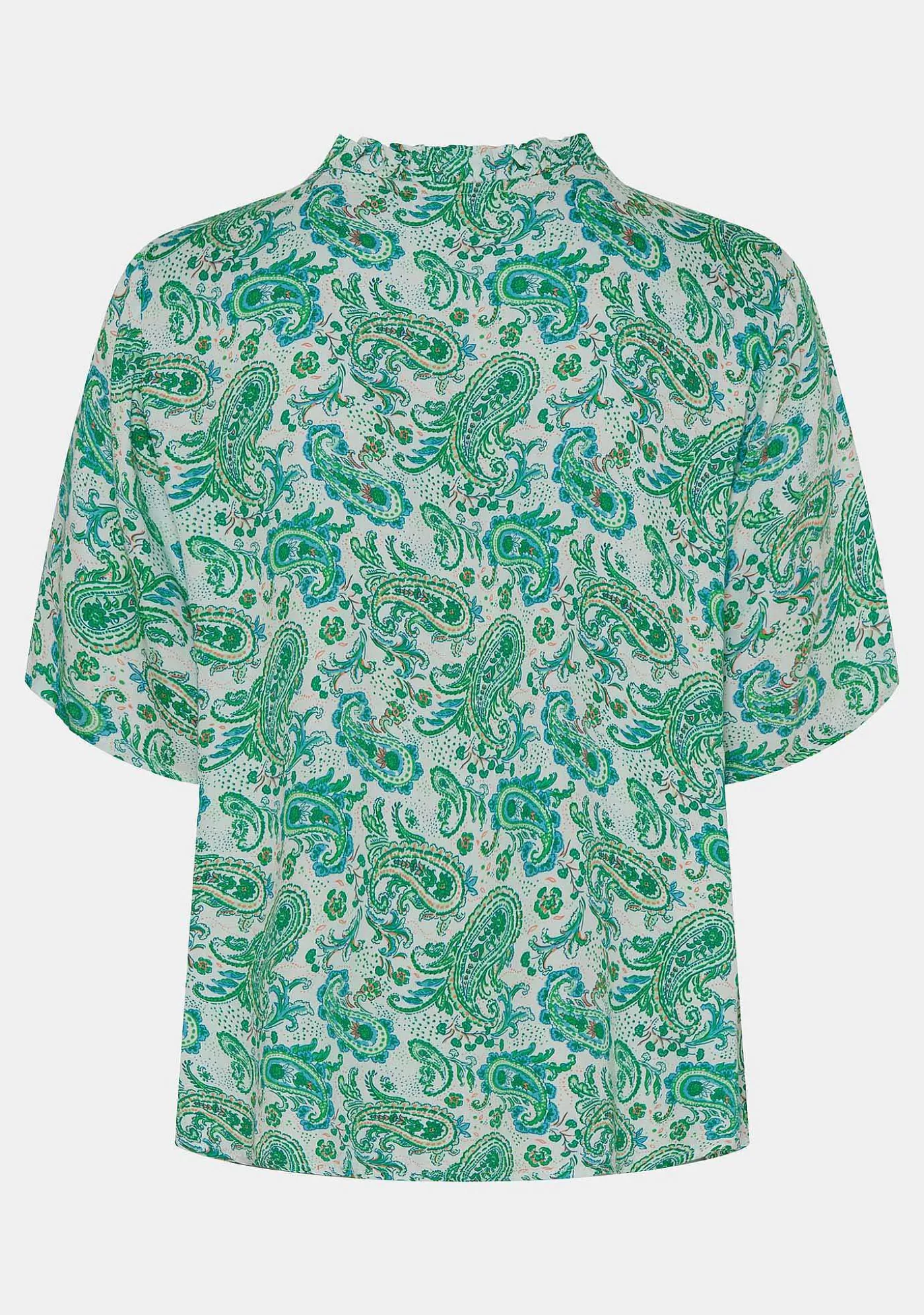 Best Dunja S/S Blus - Fresh Green Paisley Kvinnor Blusar Och Skjortor