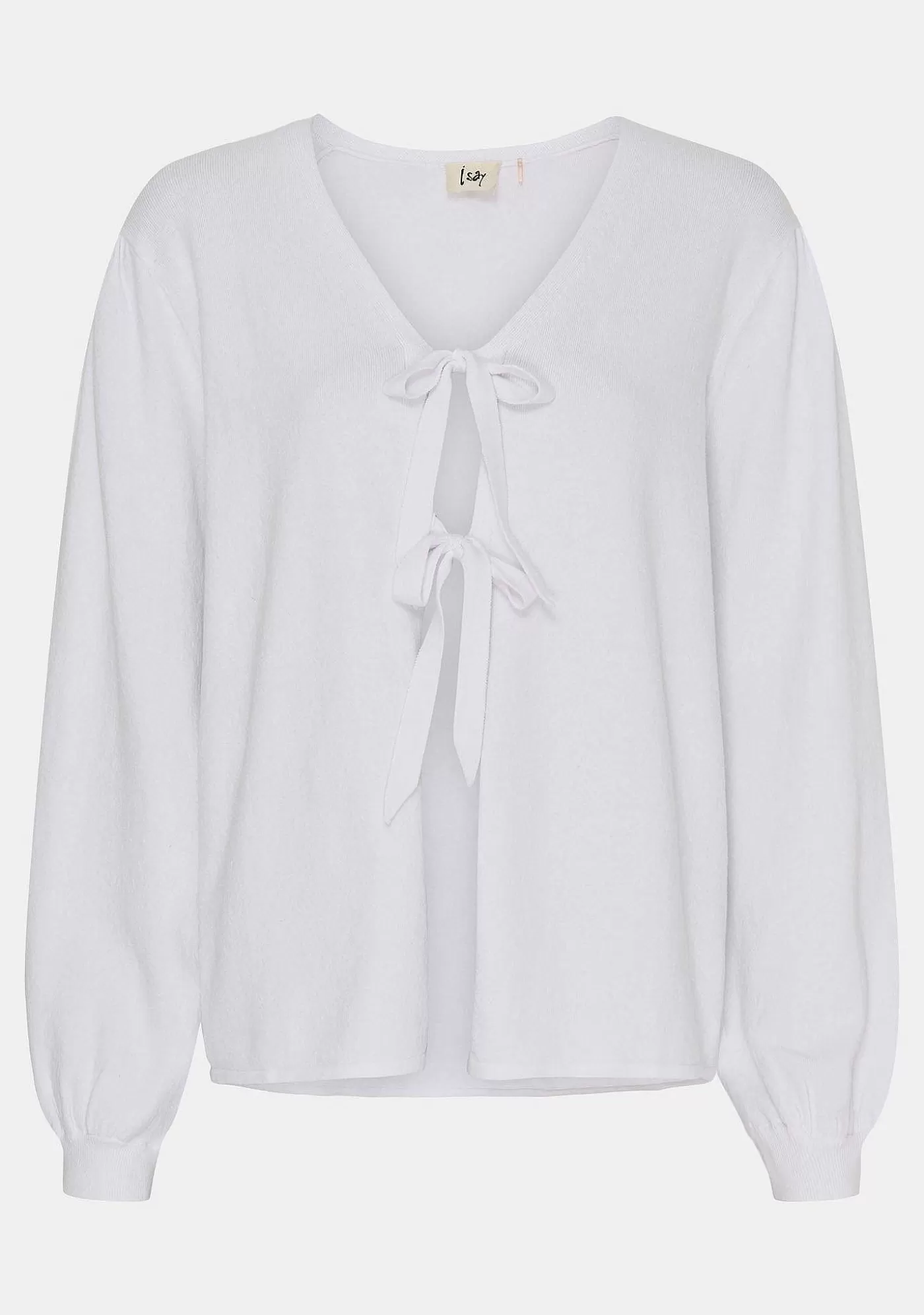 Discount Frigga Tie Cardigan - Vit Kvinnor Stickat