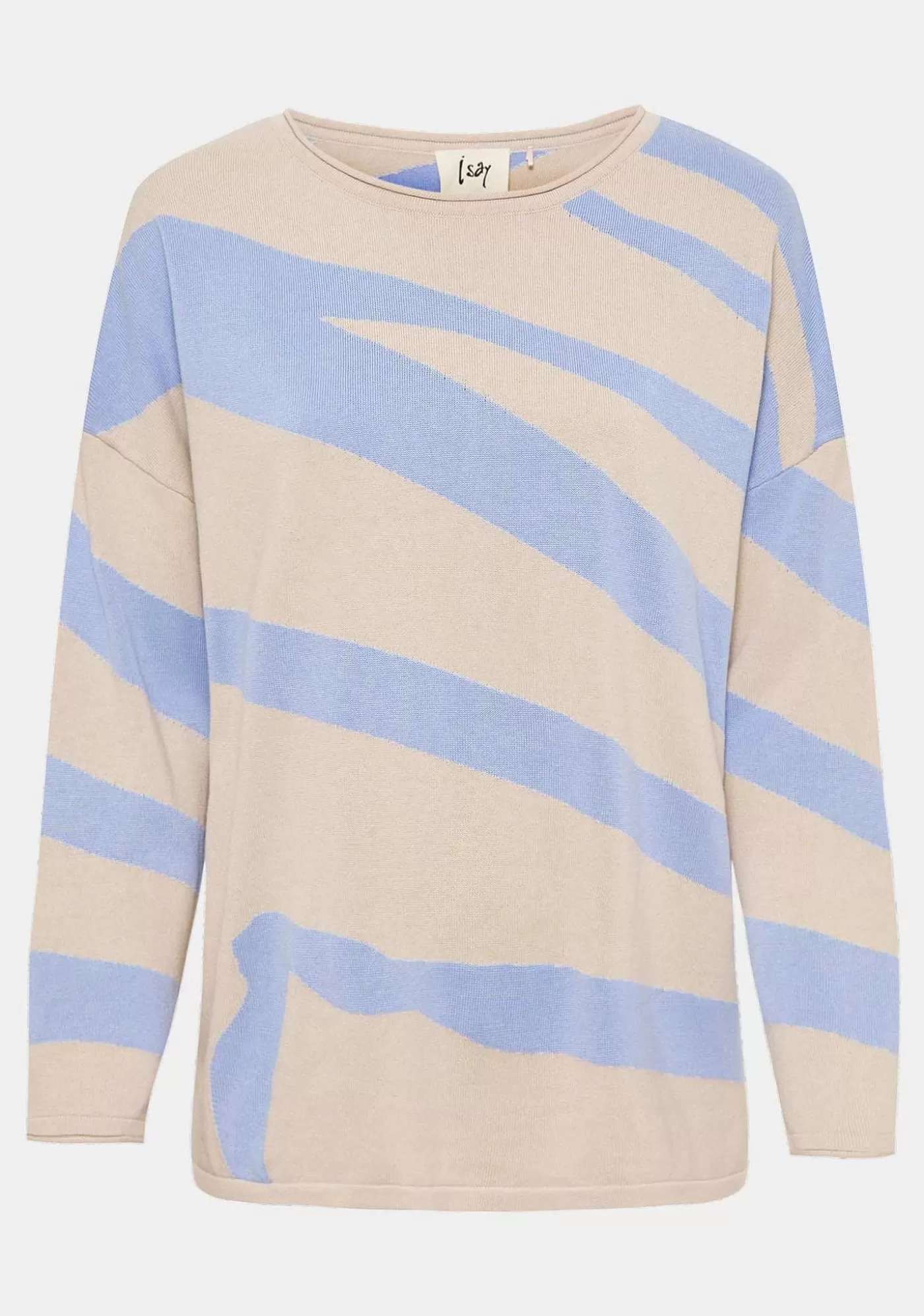 Best Sale Frigga Zebra Pullover - Bla/Kamel Zebra Kvinnor Stickat