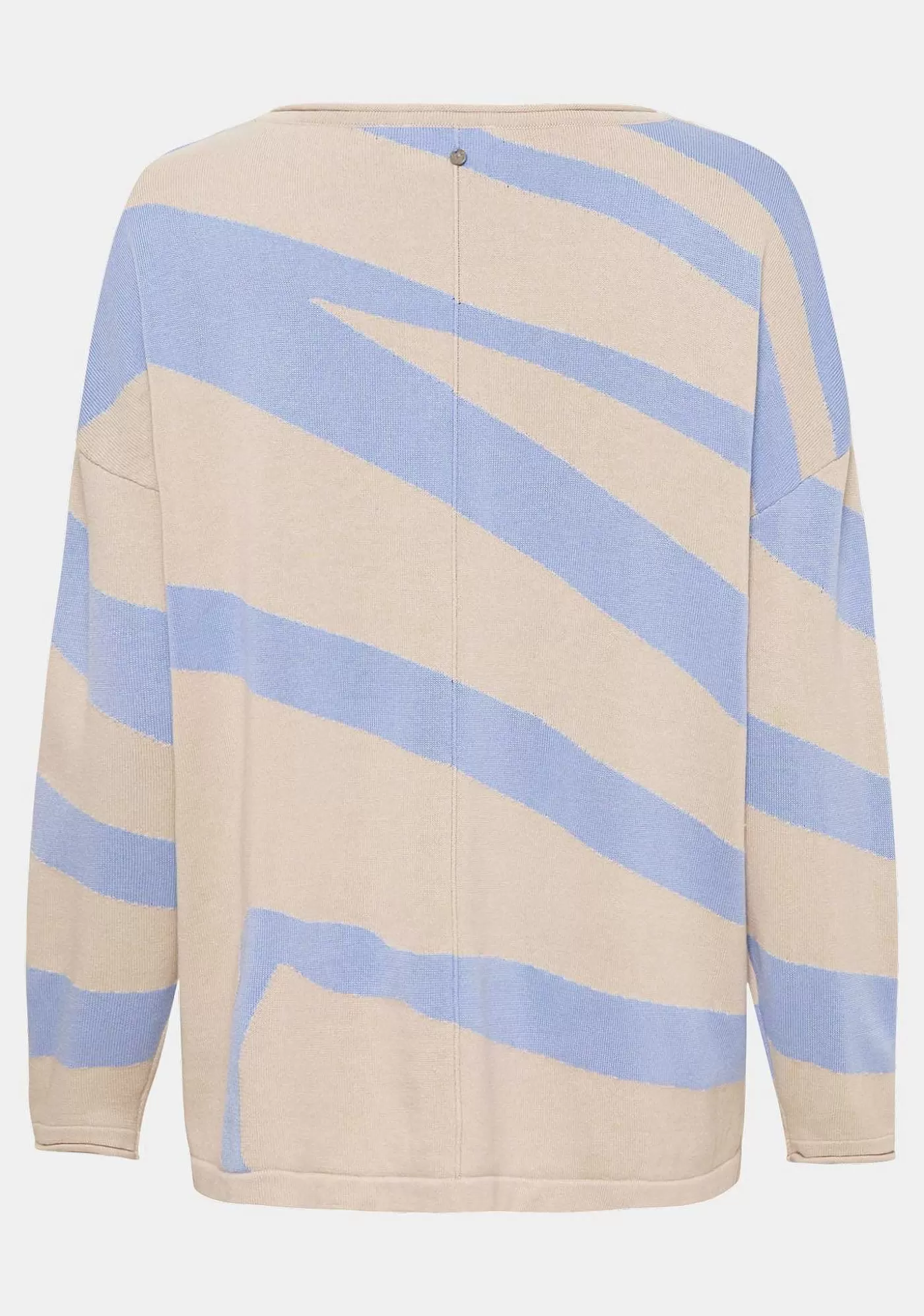Best Sale Frigga Zebra Pullover - Bla/Kamel Zebra Kvinnor Stickat