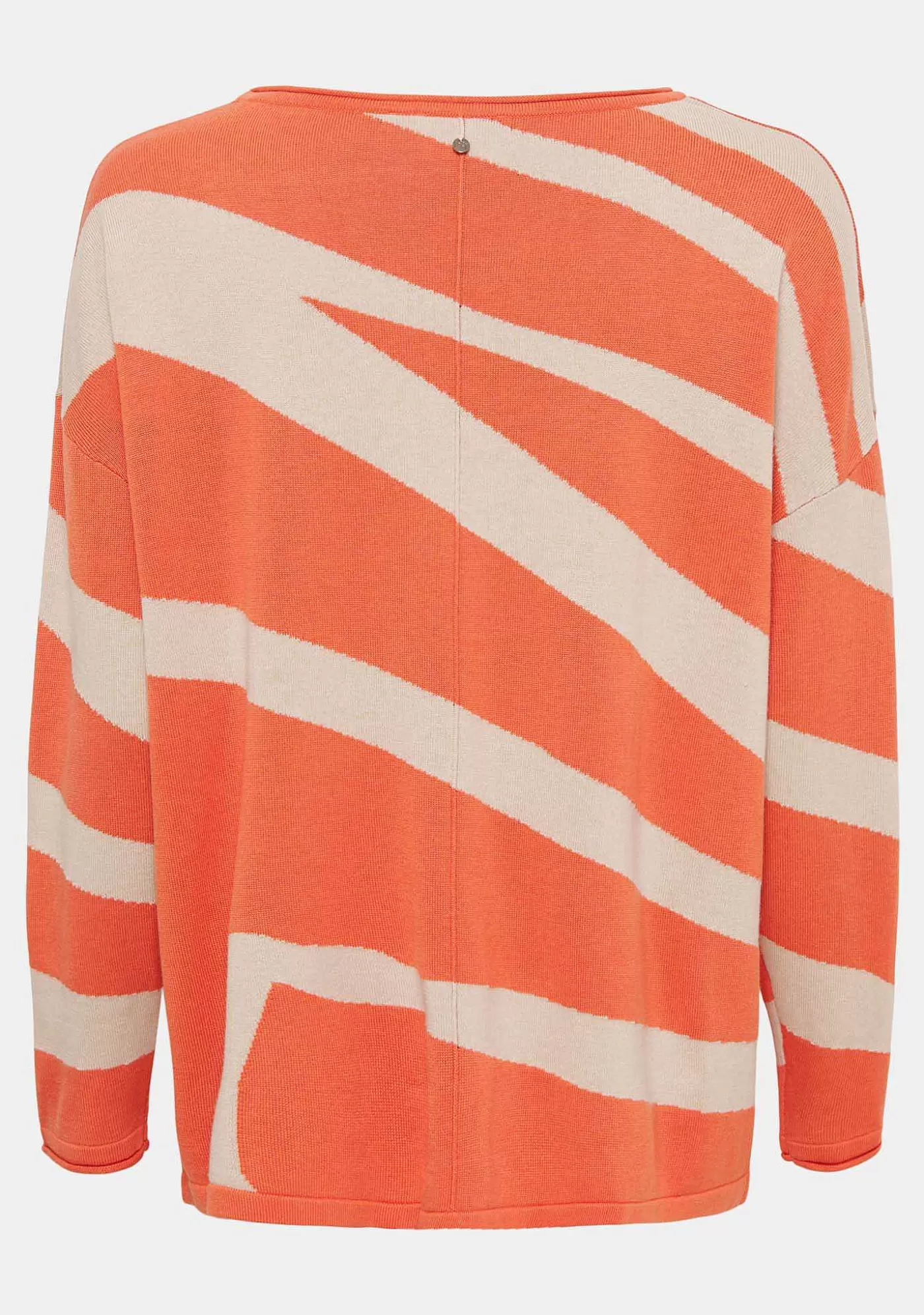 Shop Frigga Zebra Pullover - Orange/Sand Zebra Kvinnor Stickat