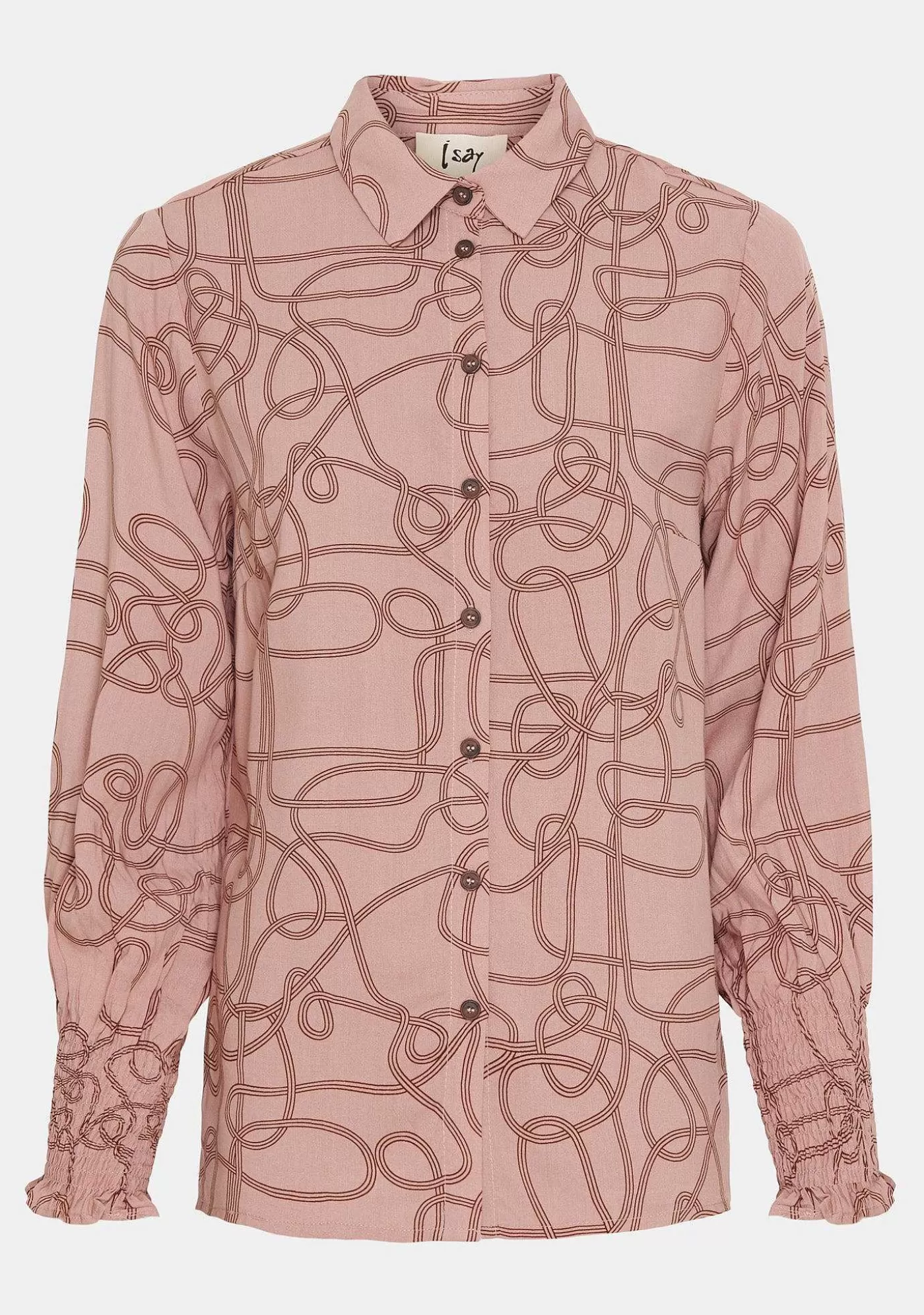 Shop Gyta Smock Blus - Reptryck Kvinnor Blusar Och Skjortor