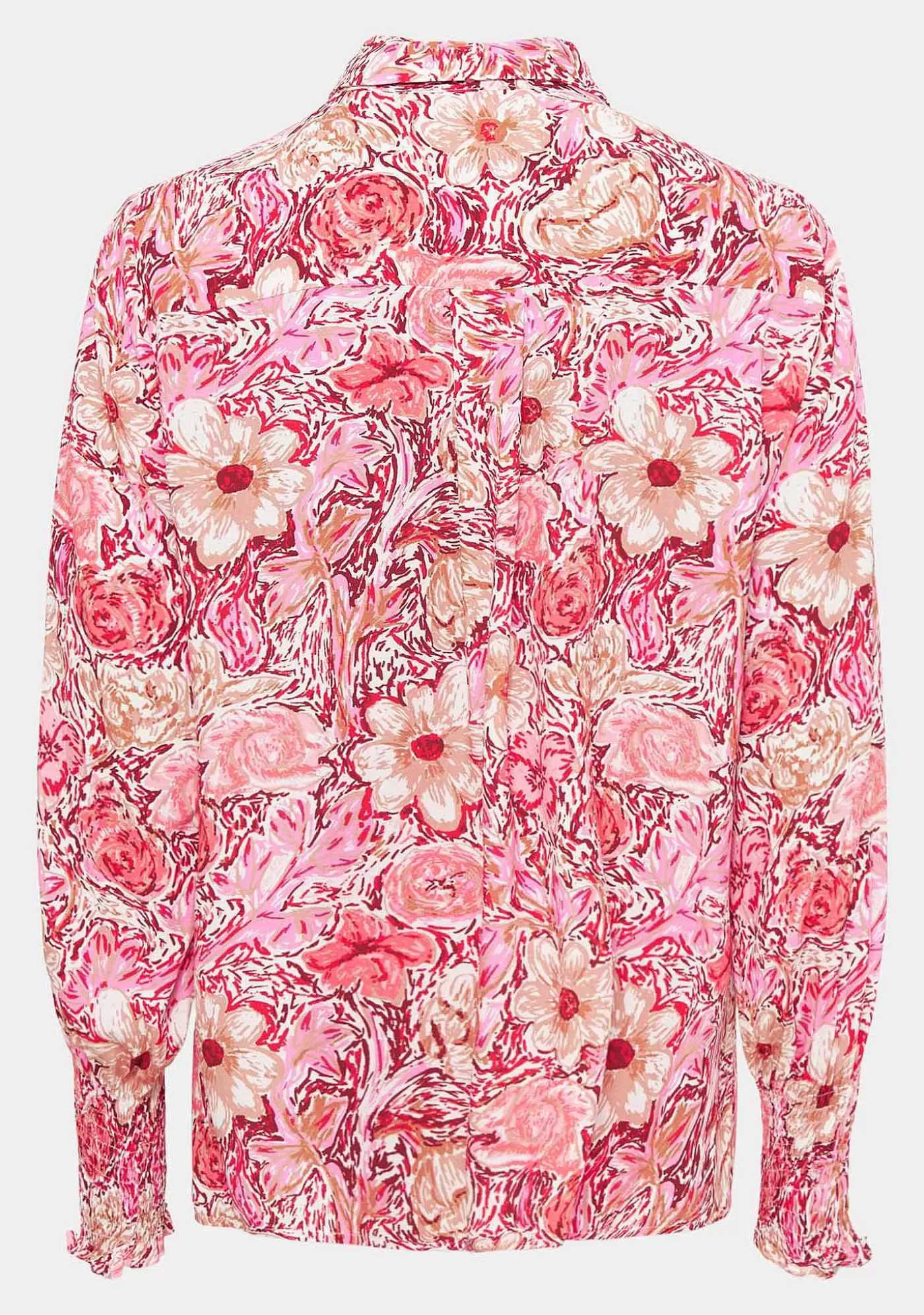 Online Gyta Smock Blus - Rosa Blomma Kvinnor Blusar Och Skjortor
