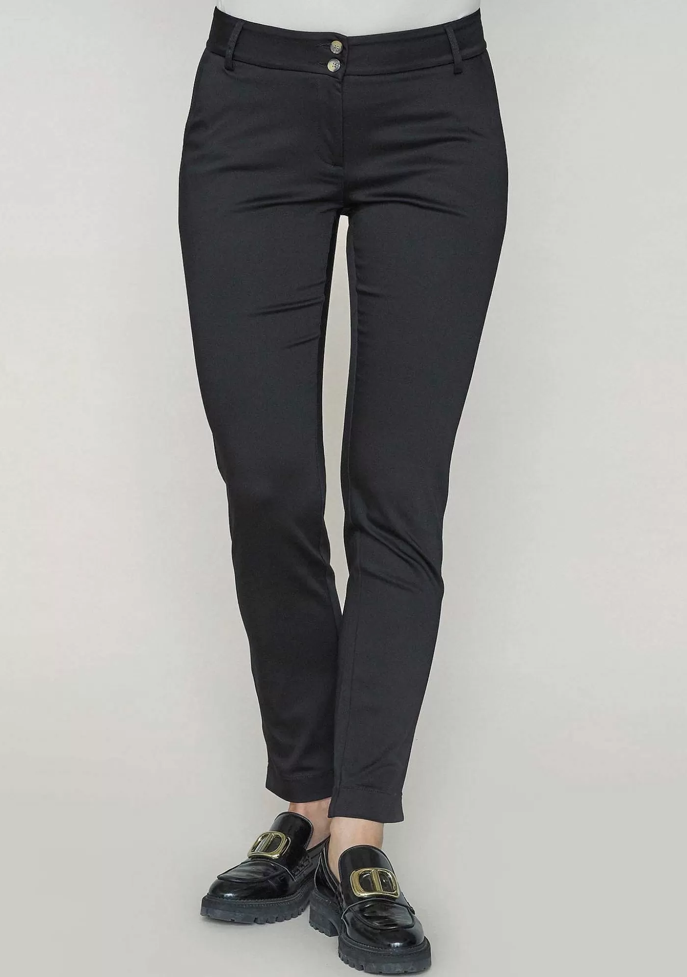 Best Chino Pant - Lang Svart Kvinnor Byxor