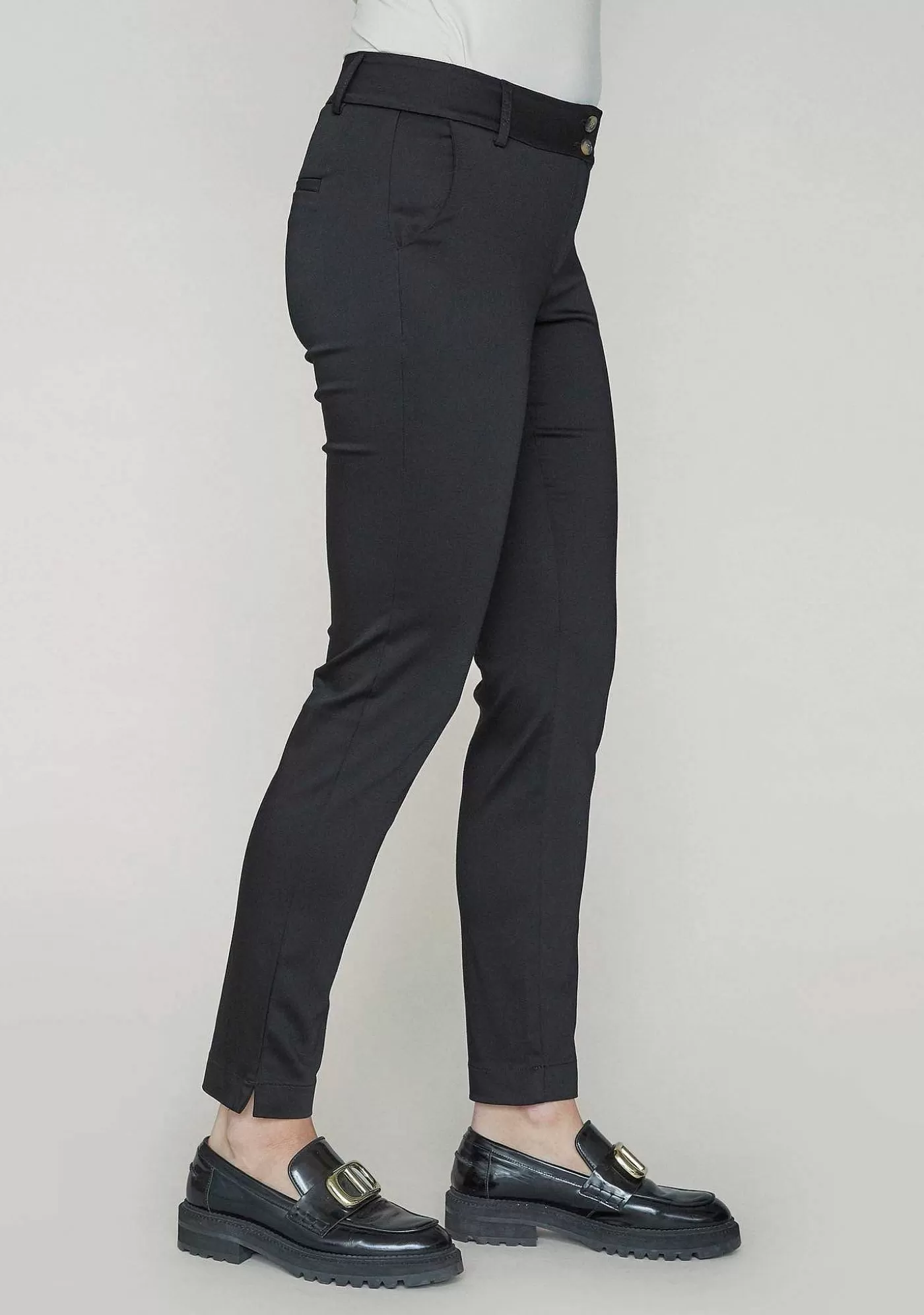 Best Chino Pant - Lang Svart Kvinnor Byxor