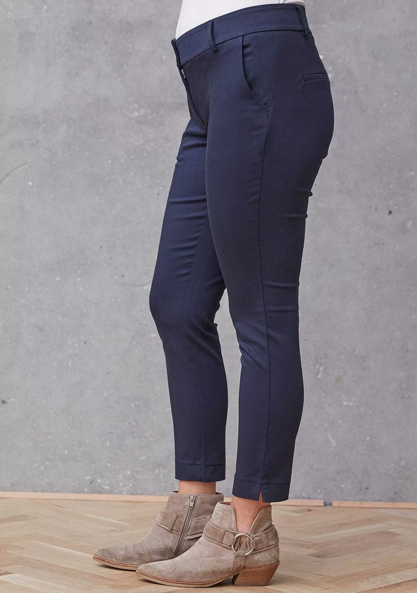 Fashion Chino Pant - Marinbla Kvinnor Byxor