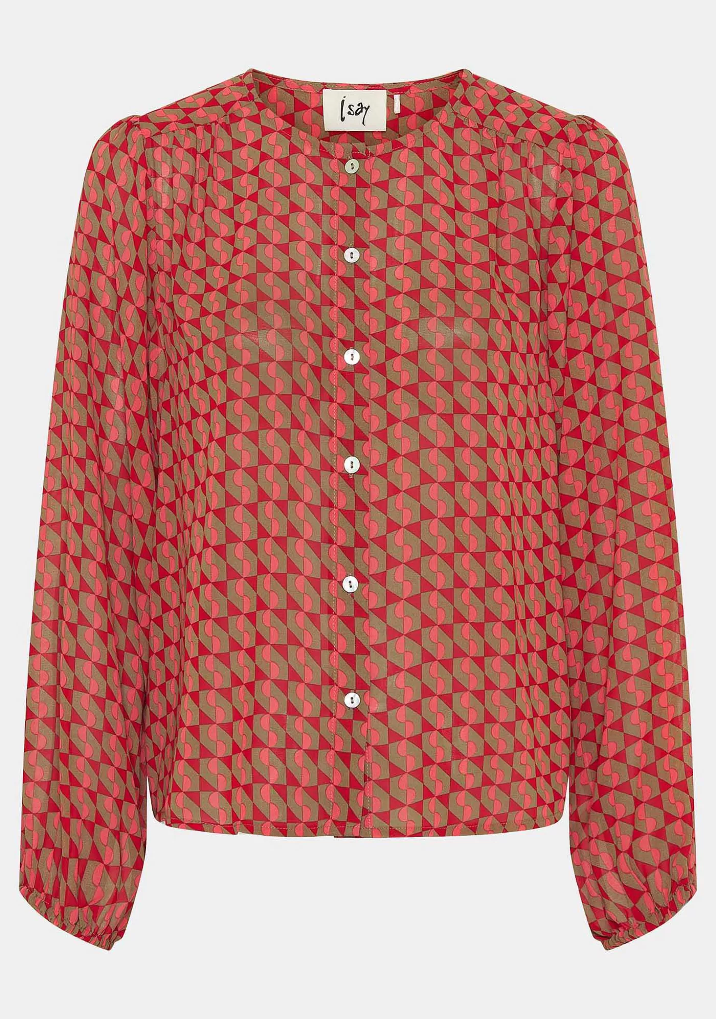 Cheap Jodie Skjorta - Geo Print Kvinnor Blusar Och Skjortor