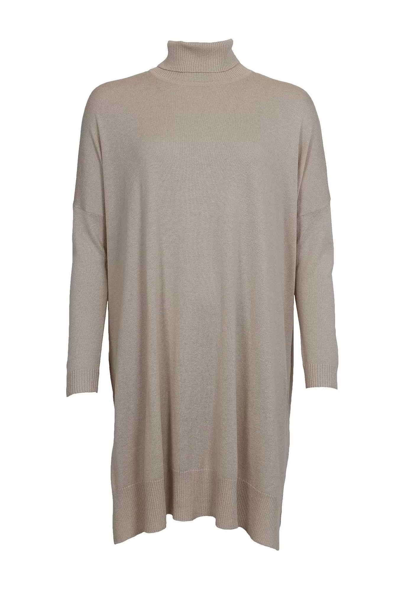 New Katinka Rollneck Tunika - Sand Kvinnor Stickat