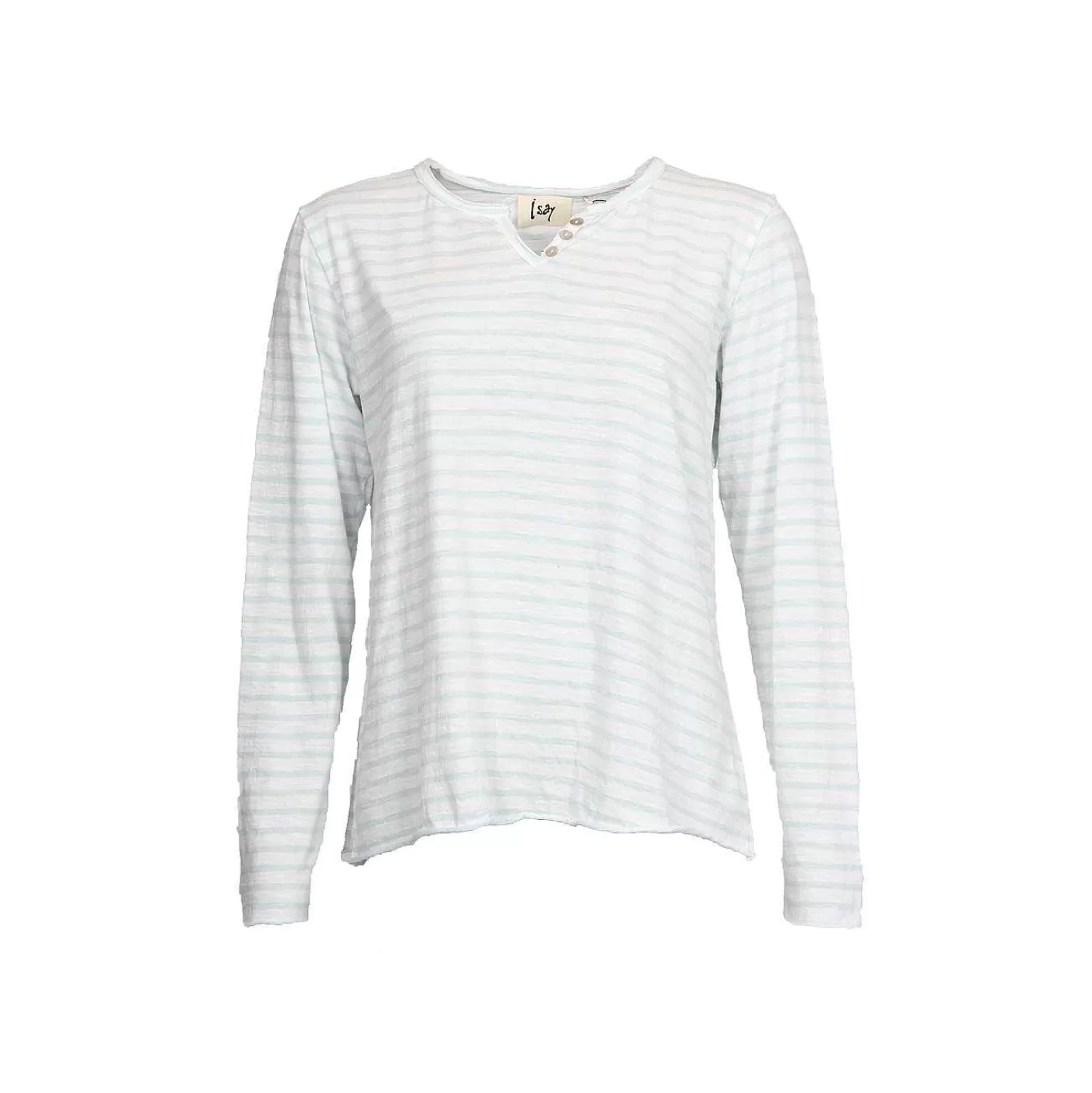 Best Sale Kiva L/S T-Shirt - Light Mint Stripe Kvinnor T-Shirtor Och Topp