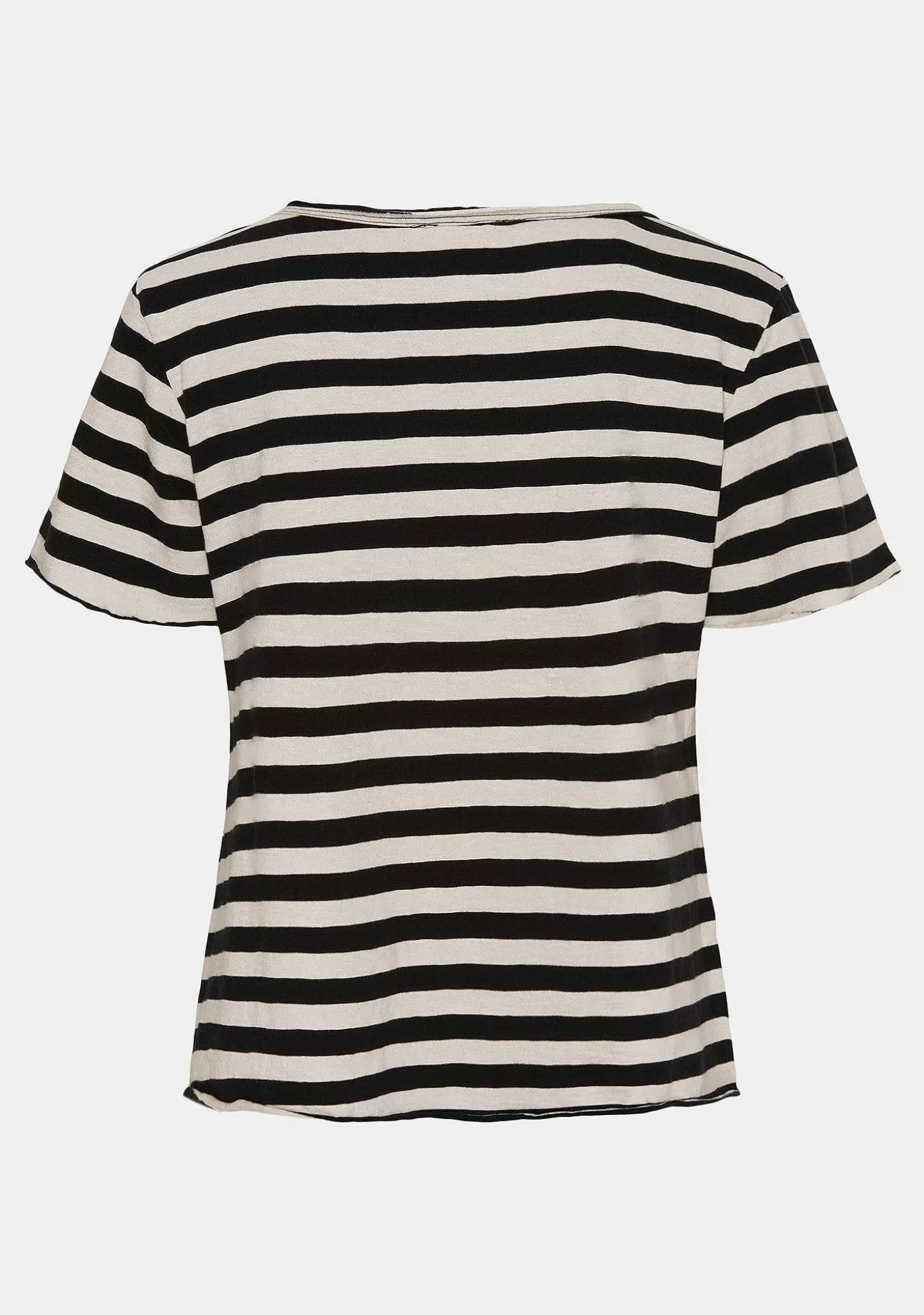 Cheap Kiva O-Ringad T-Shirt - Bred Svart Rand Kvinnor T-Shirtor Och Topp