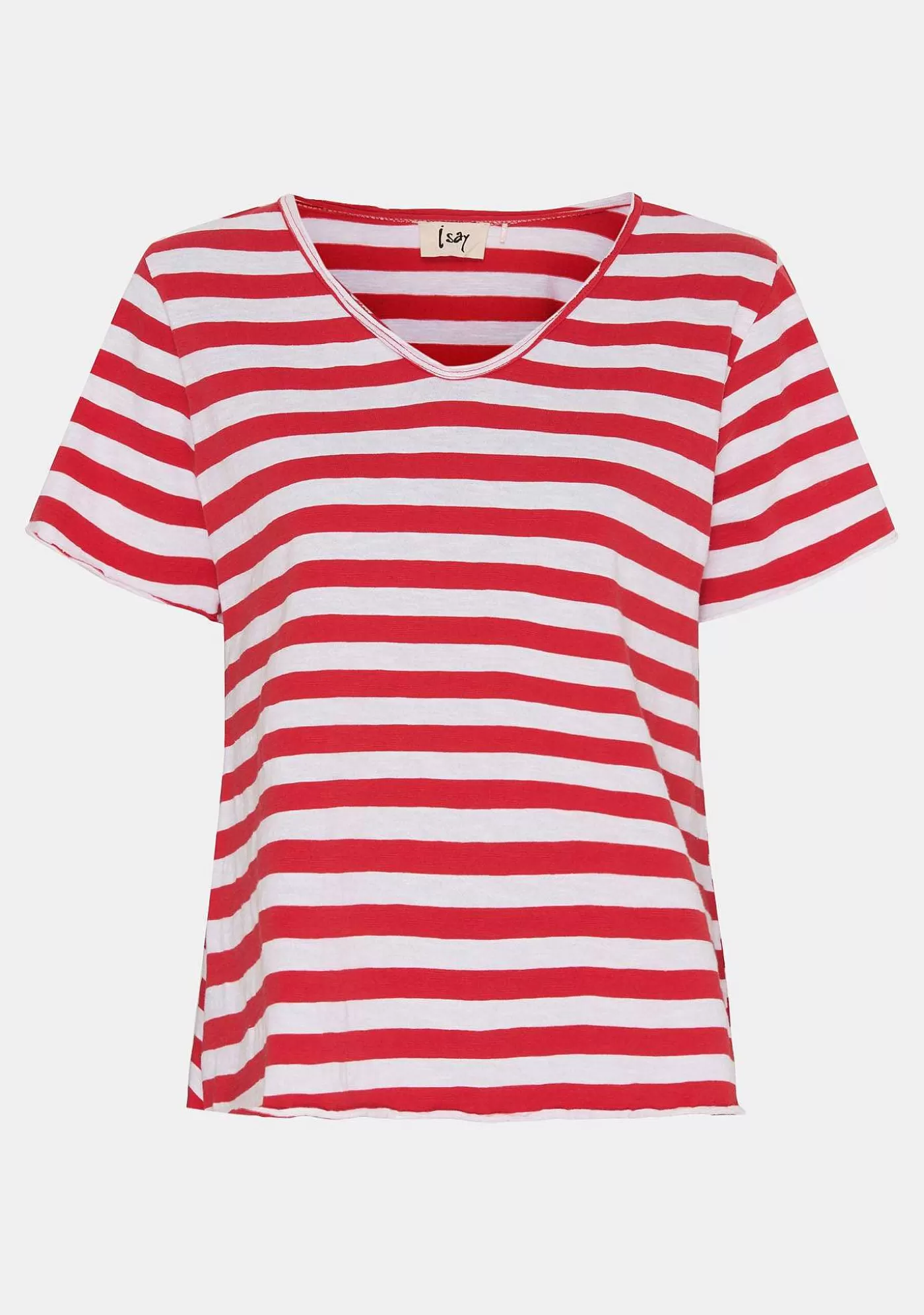 Best Sale Kiva T-Shirt Med V-Ringad - Bred Hibiskusrand Kvinnor T-Shirtor Och Topp