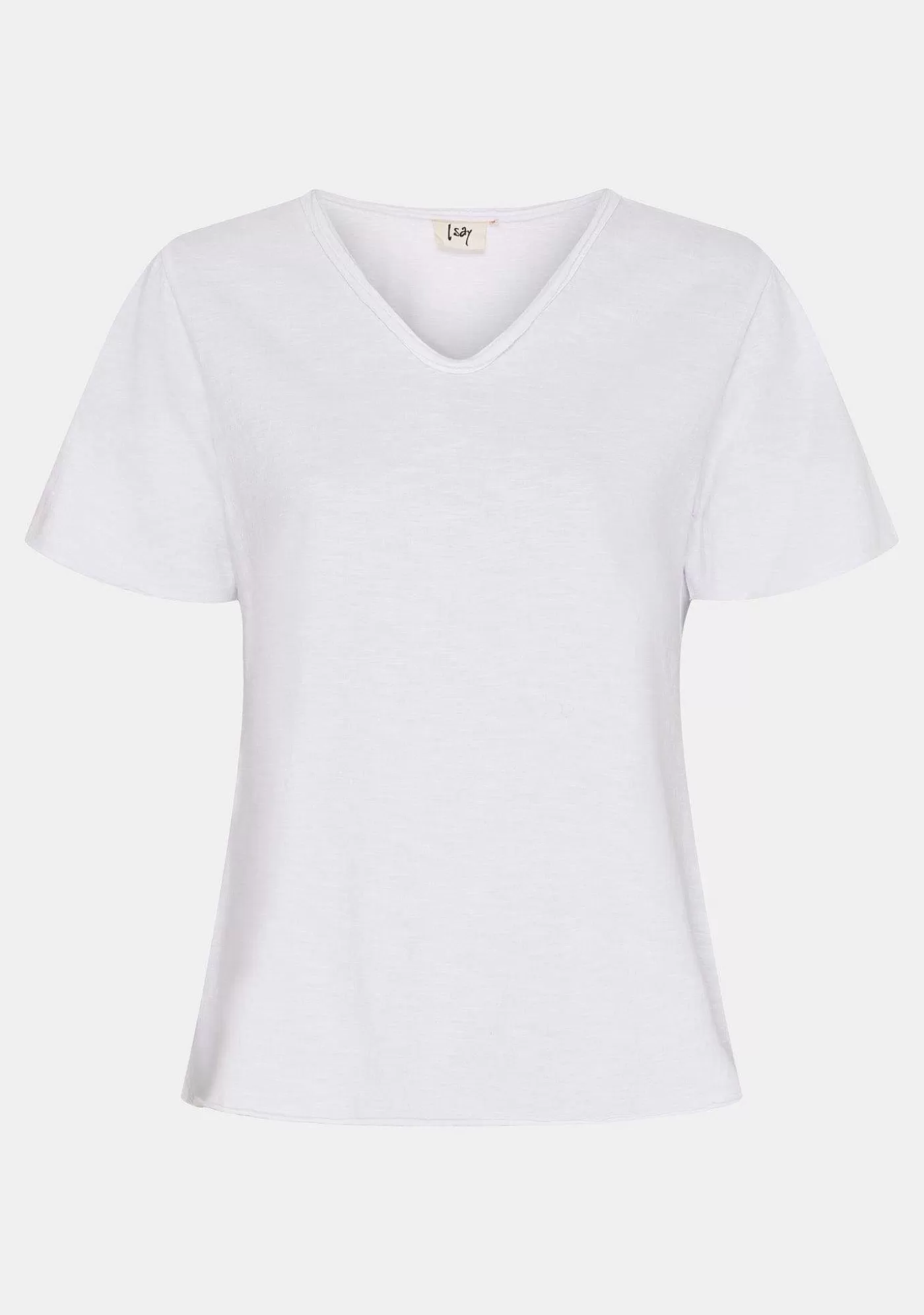 New Kiva V-Ringad T-Shirt - Vit Kvinnor T-Shirtor Och Topp