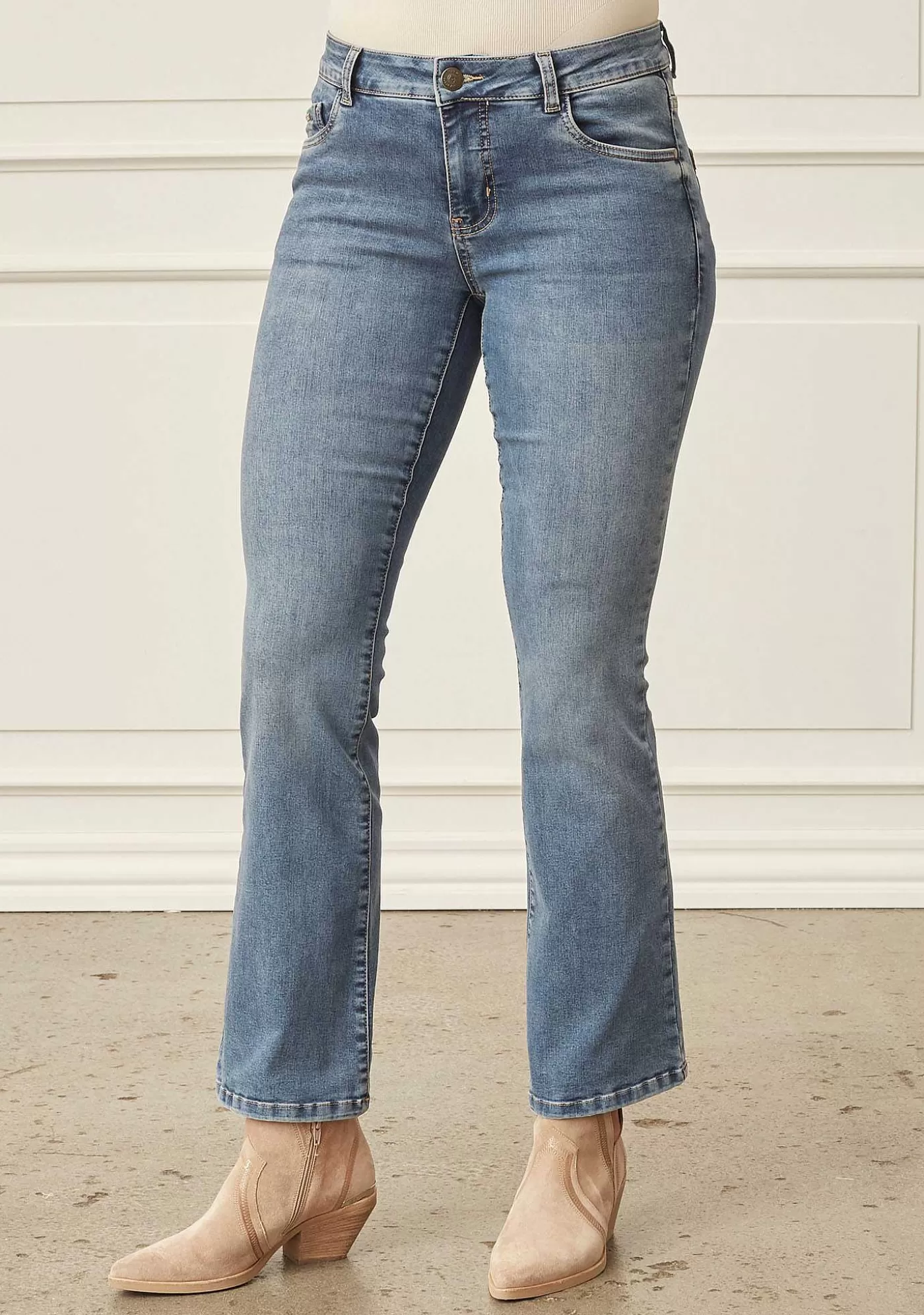Discount Lido Flare Jeans - Ljusbla Denim Kvinnor Jeans
