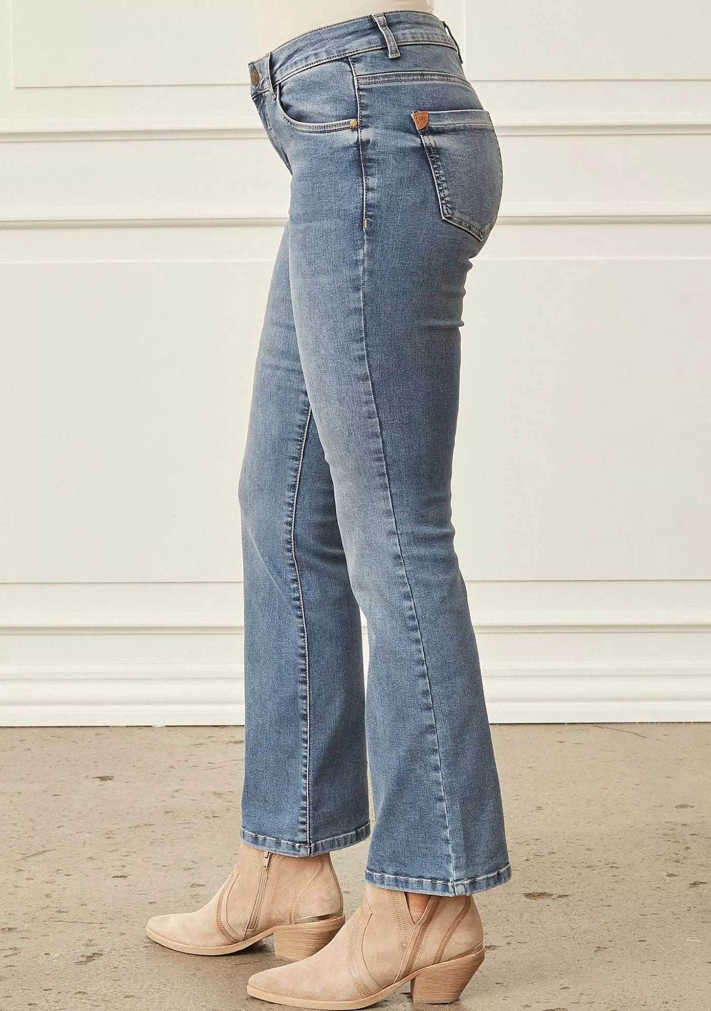 Discount Lido Flare Jeans - Ljusbla Denim Kvinnor Jeans
