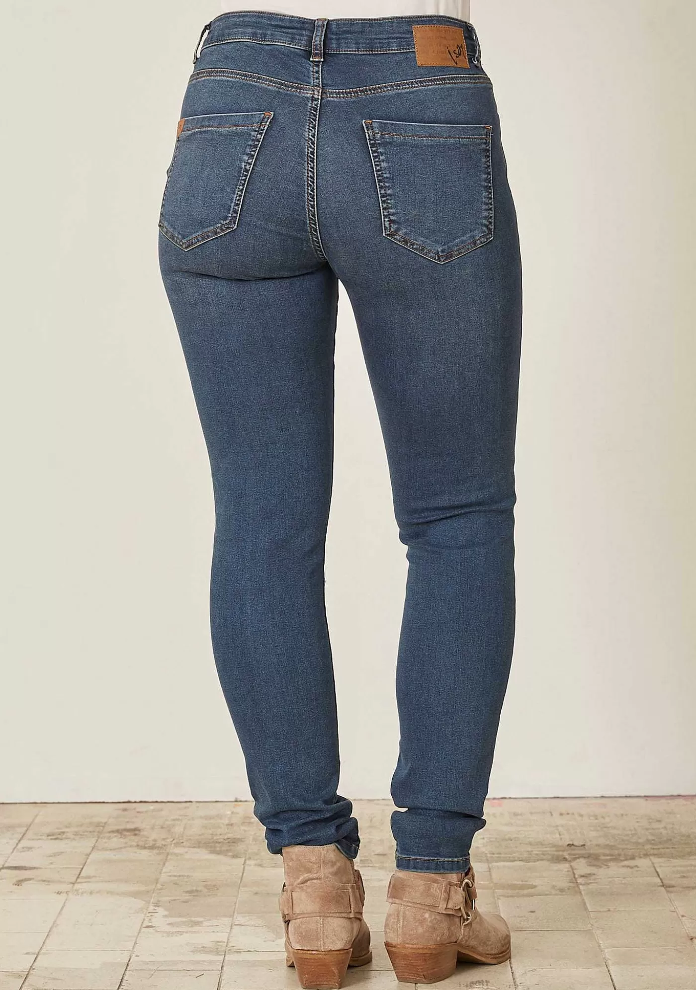 Sale Lido Jeans - Blue Wash Denim Kvinnor Jeans