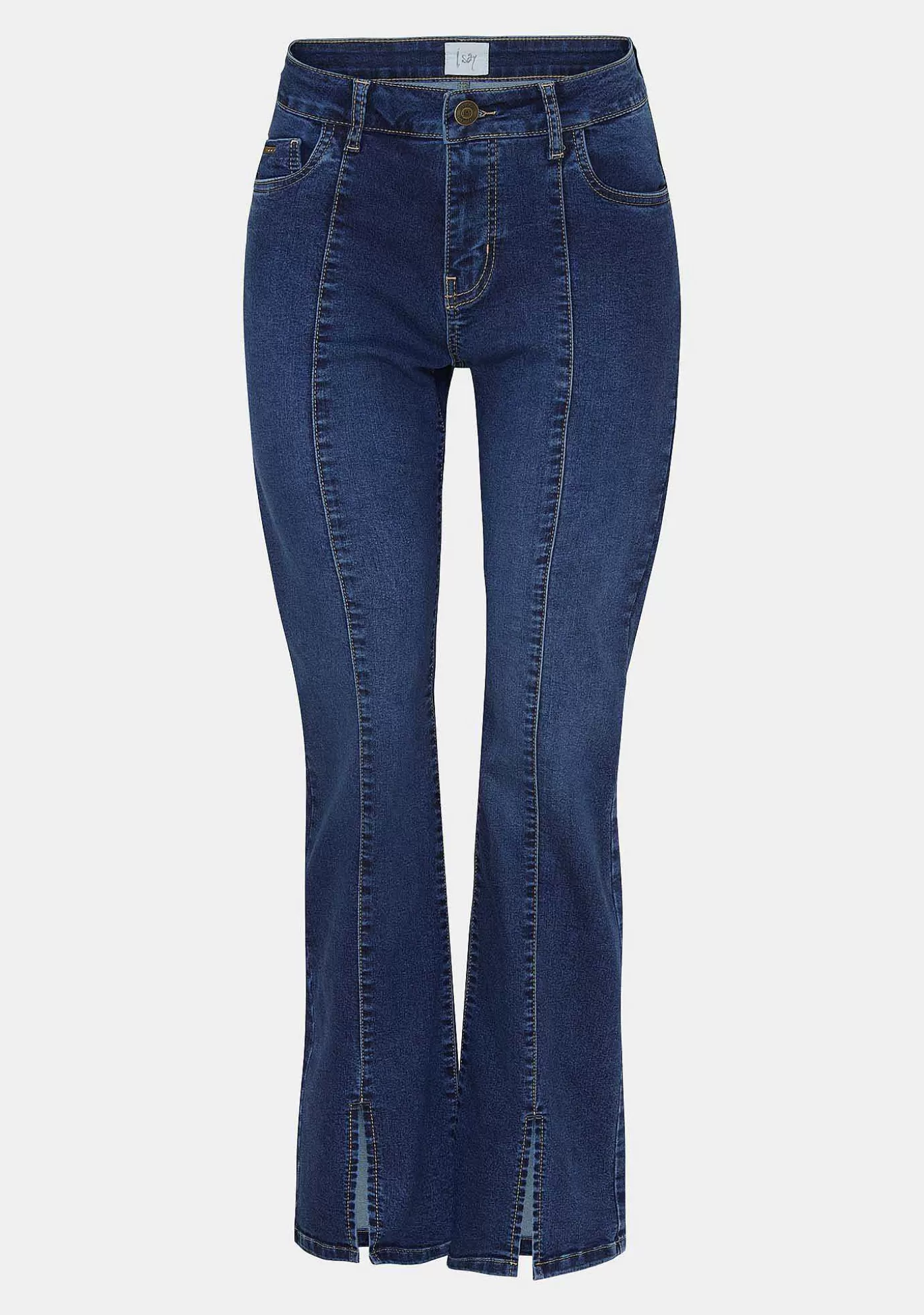 Clearance Lido Split Jeans - Basic Denim Wash Kvinnor Jeans