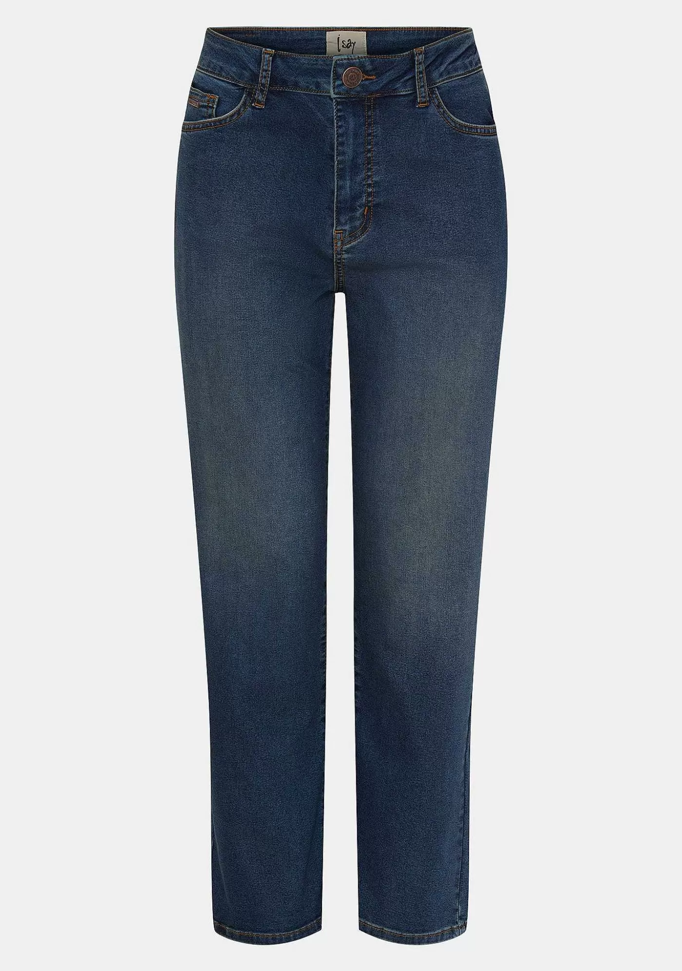 Clearance Lido Straight Jeans - Blue Wash Denim Kvinnor Jeans