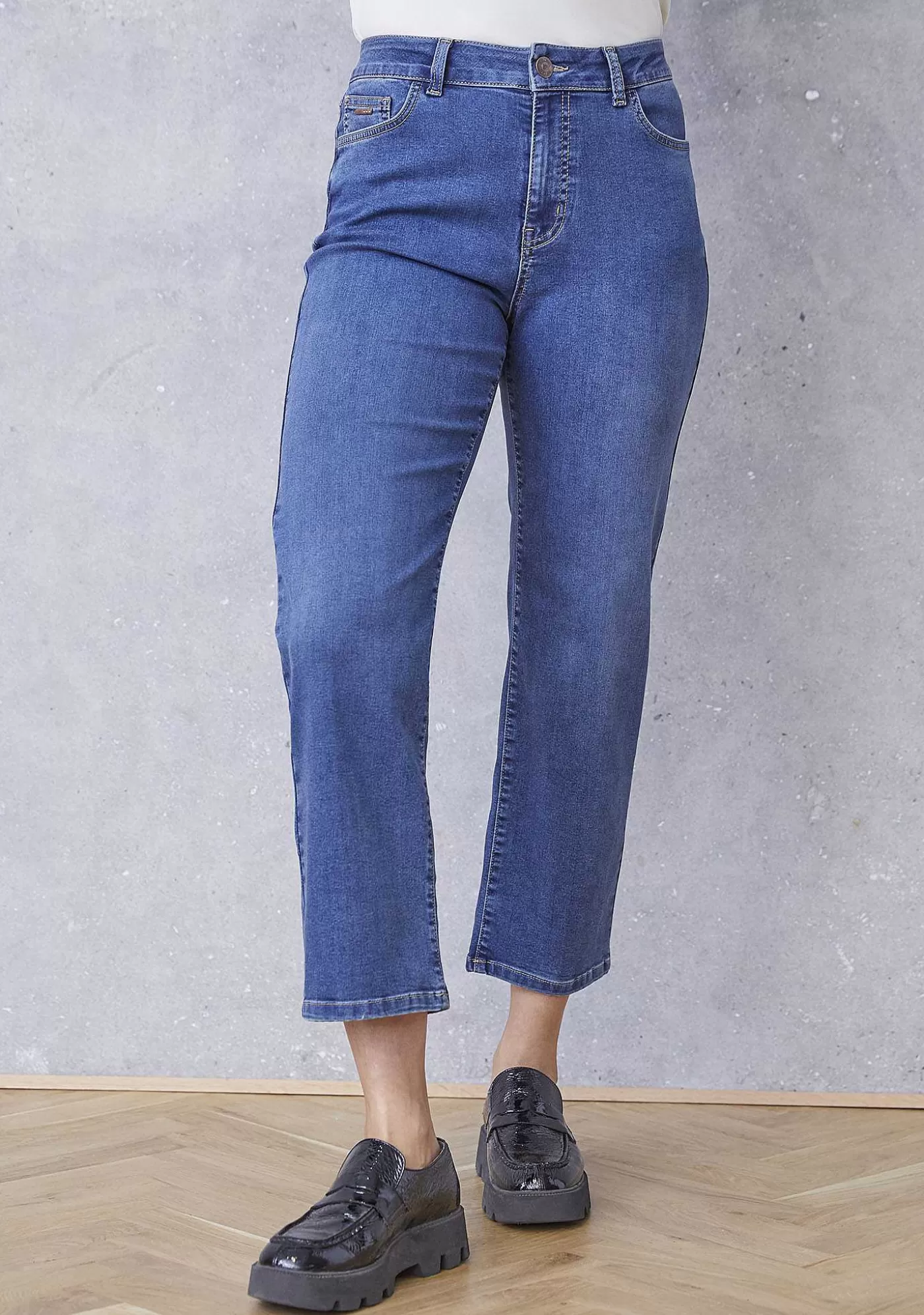 Outlet Lido Straight Jeans - Ljusbla Denim Kvinnor Jeans