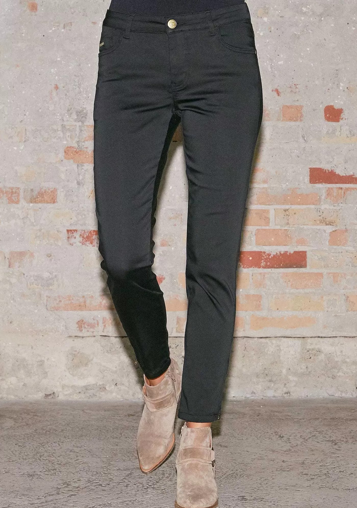 Shop Lido Zip Jeans - Svart Kvinnor Jeans