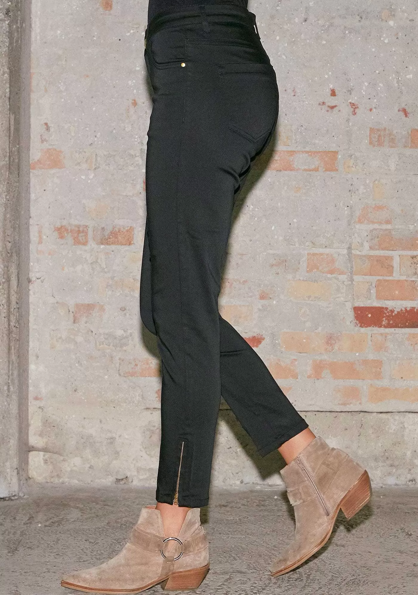 Shop Lido Zip Jeans - Svart Kvinnor Jeans
