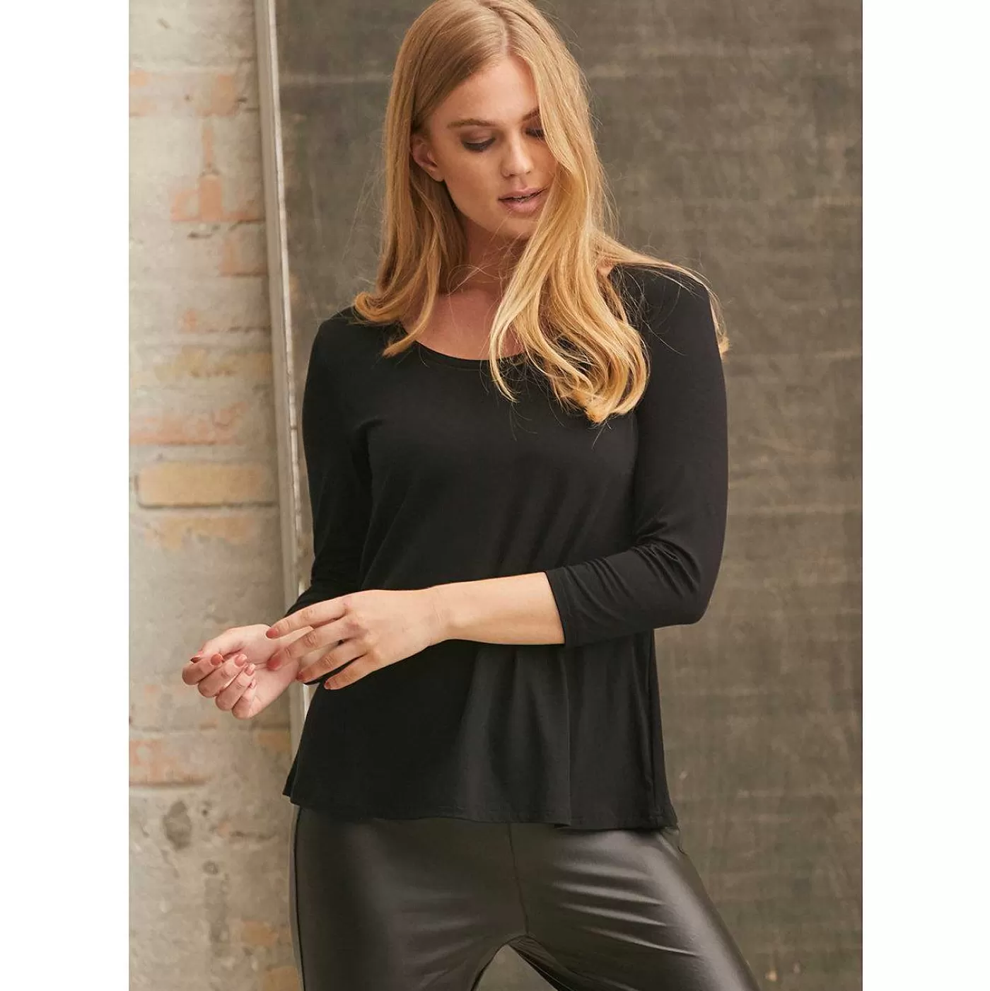 Clearance Louis 3/4-Armad Blus - Svart Kvinnor Louis
