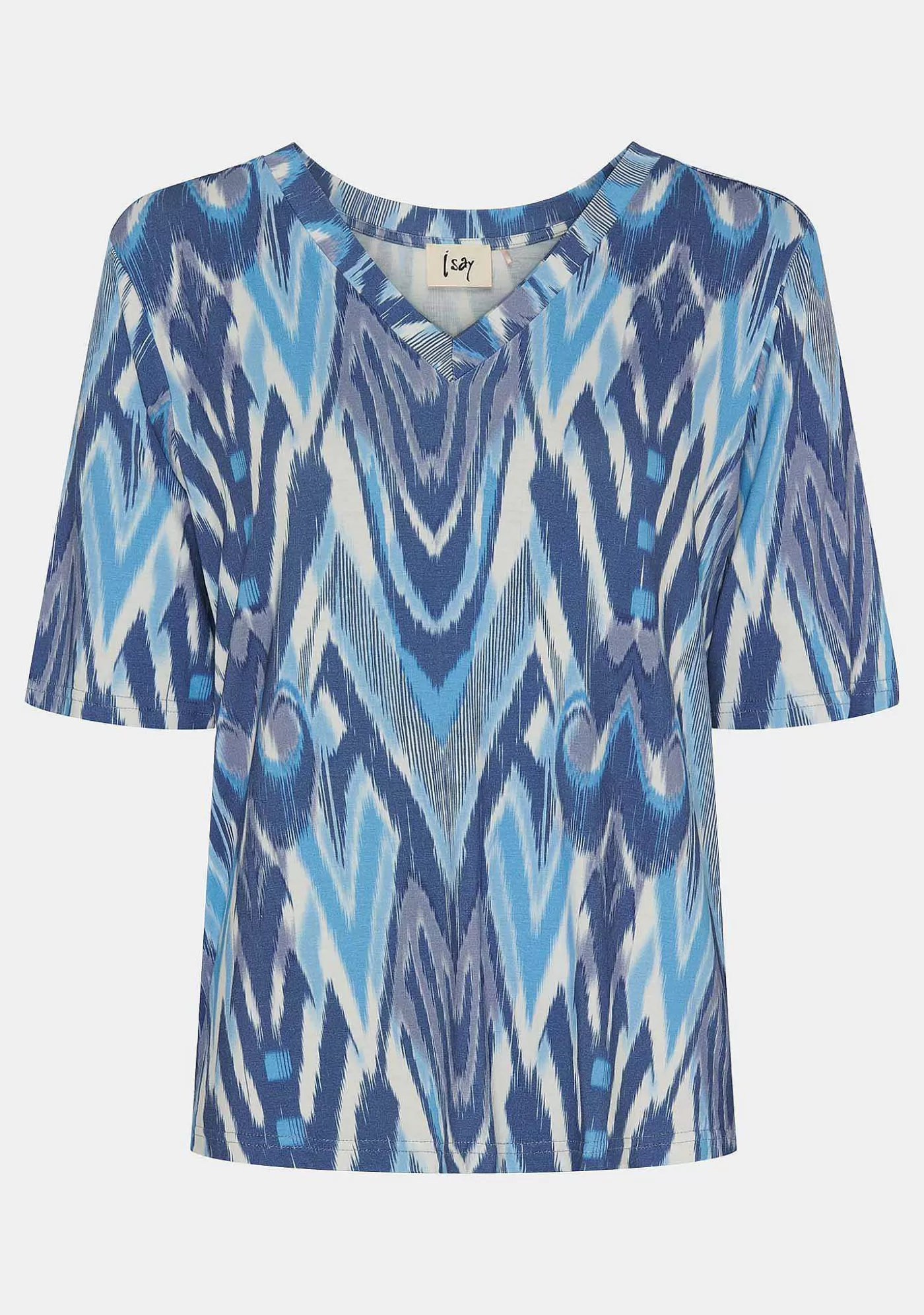New Louis Basic T-Shirt - Bla Zig Zag Kvinnor Louis