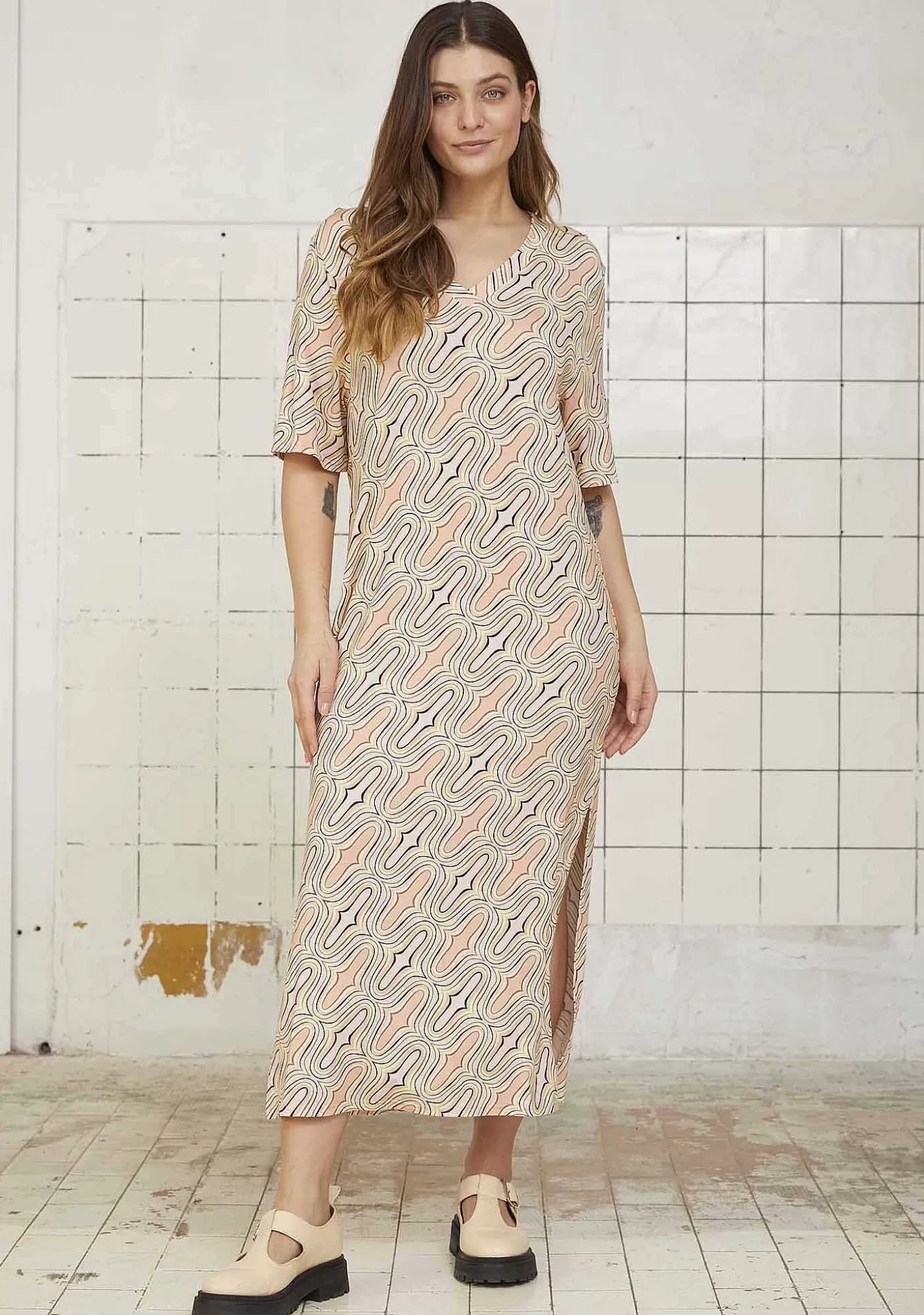 Hot Louis Long Dress - Retro Flow Kvinnor Louis