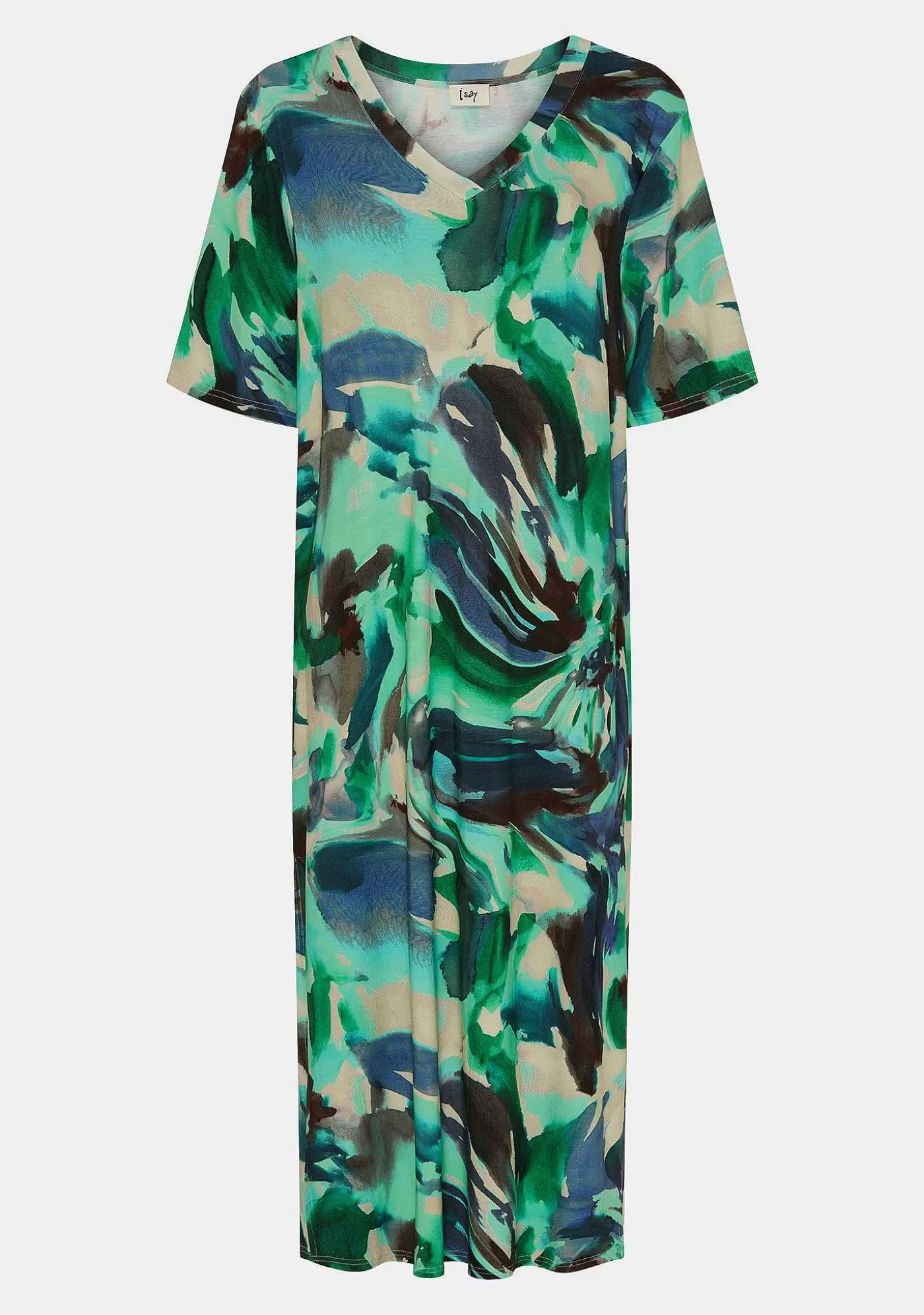 Best Louis Printed Long Dress - Green Power Kvinnor Louis