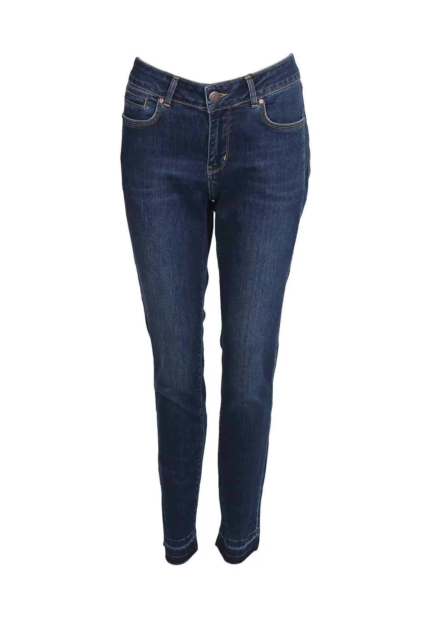 Outlet Lucca 9/10 Jeans - Mork Denim Kvinnor Jeans