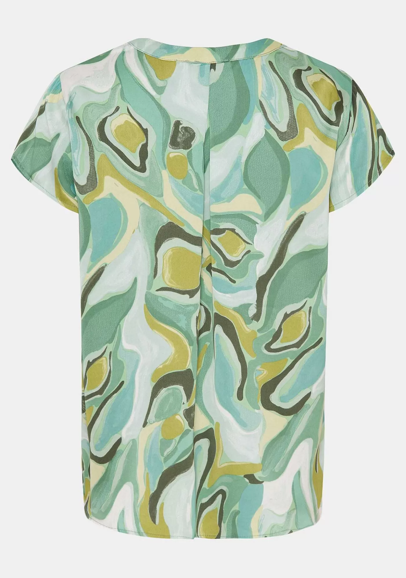 Outlet Melba S/S Blus - Green Fluid Kvinnor Blusar Och Skjortor