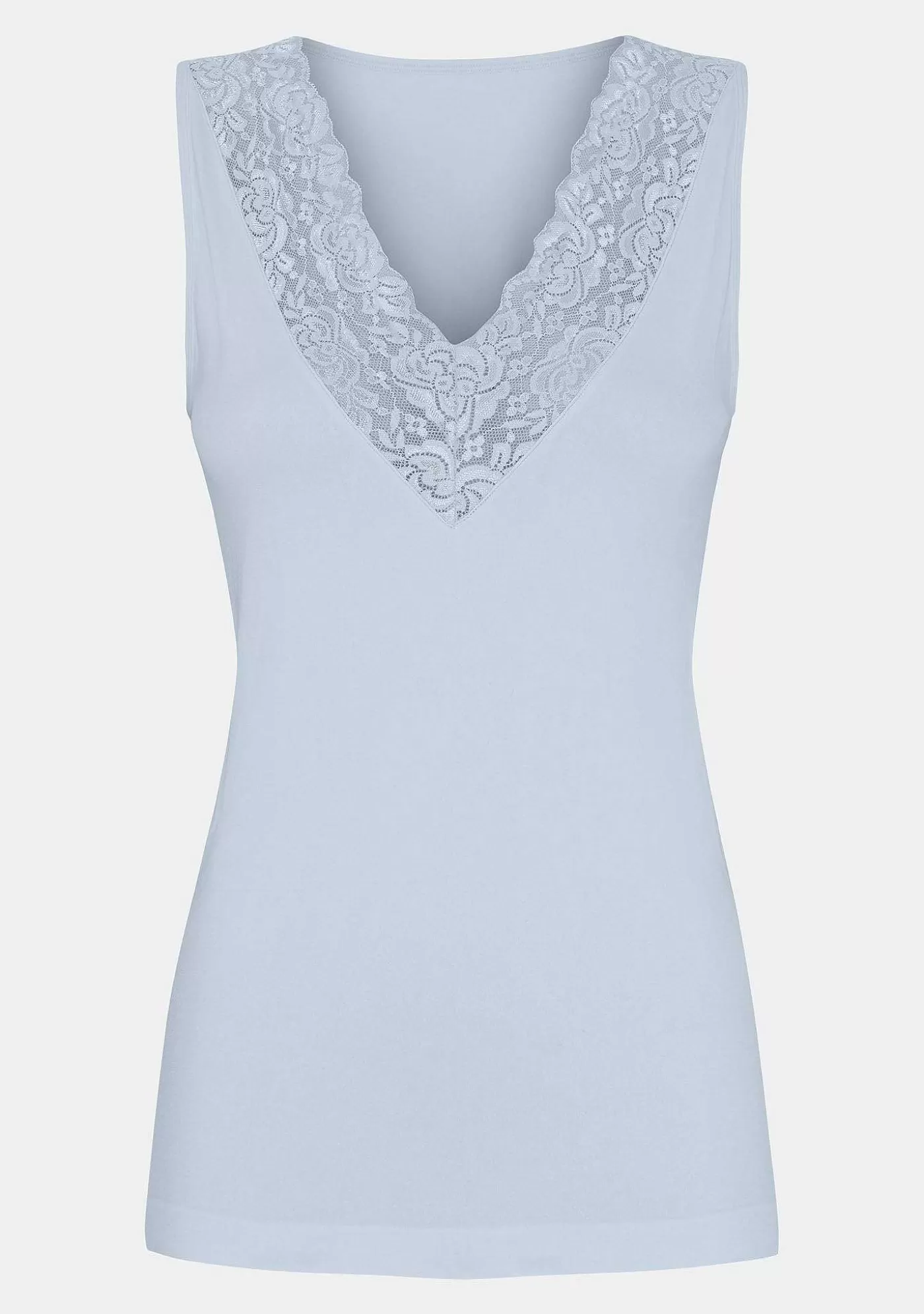 Outlet Nilla V-Neck Topp - Ljusbla Kvinnor Nilla