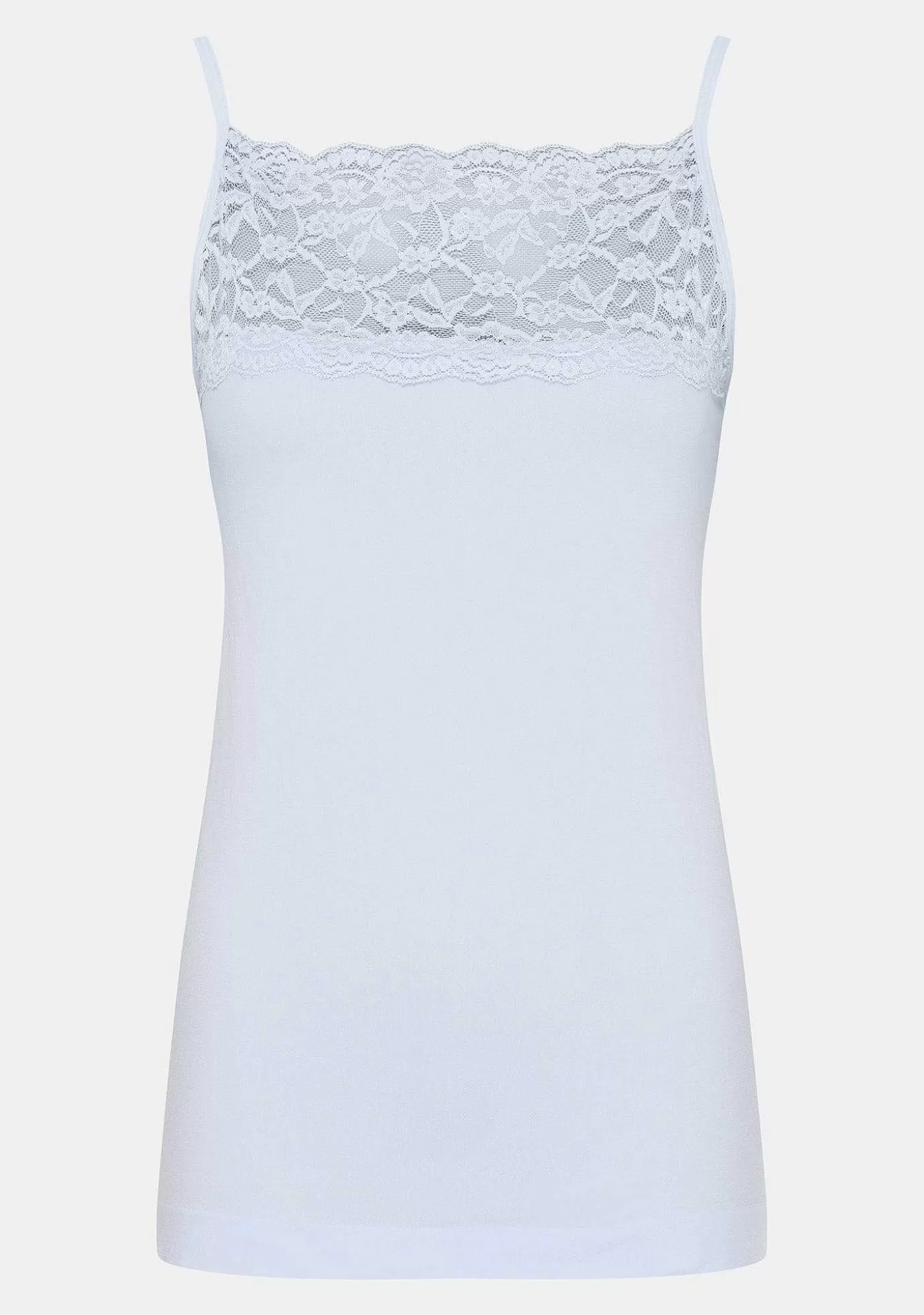 Fashion Nilla Wide Lace Top - Ljusbla Kvinnor Nilla