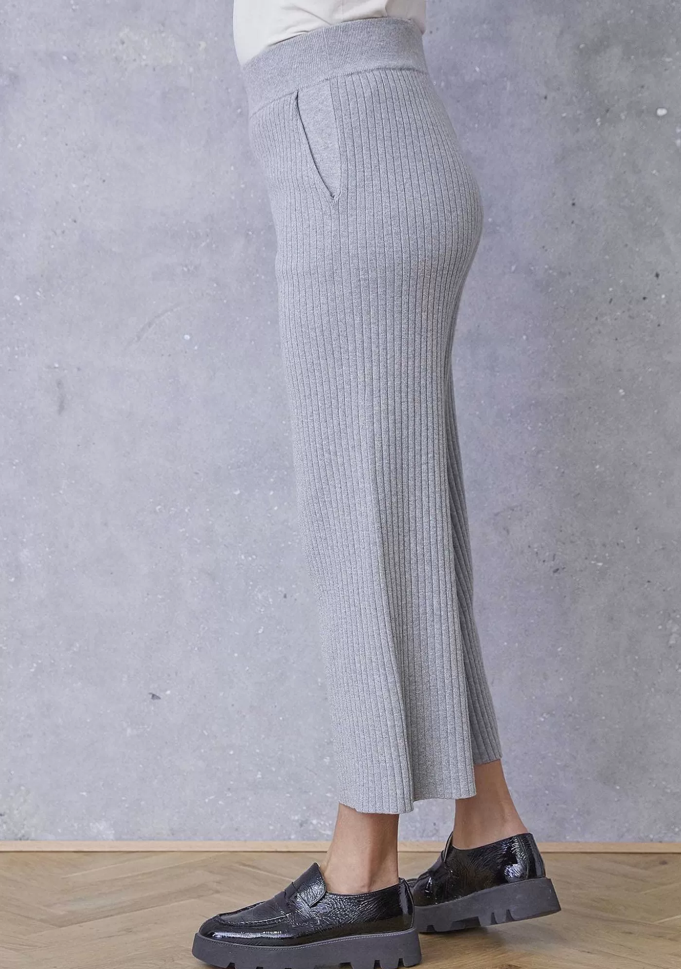 Discount Nora Knit Pant - Ljusgra Melange Kvinnor Stickat