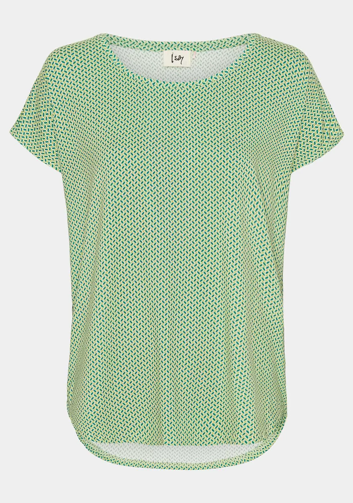 Store Nugga T-Shirt Med Tryck - Emerald Geometric Kvinnor Nugga