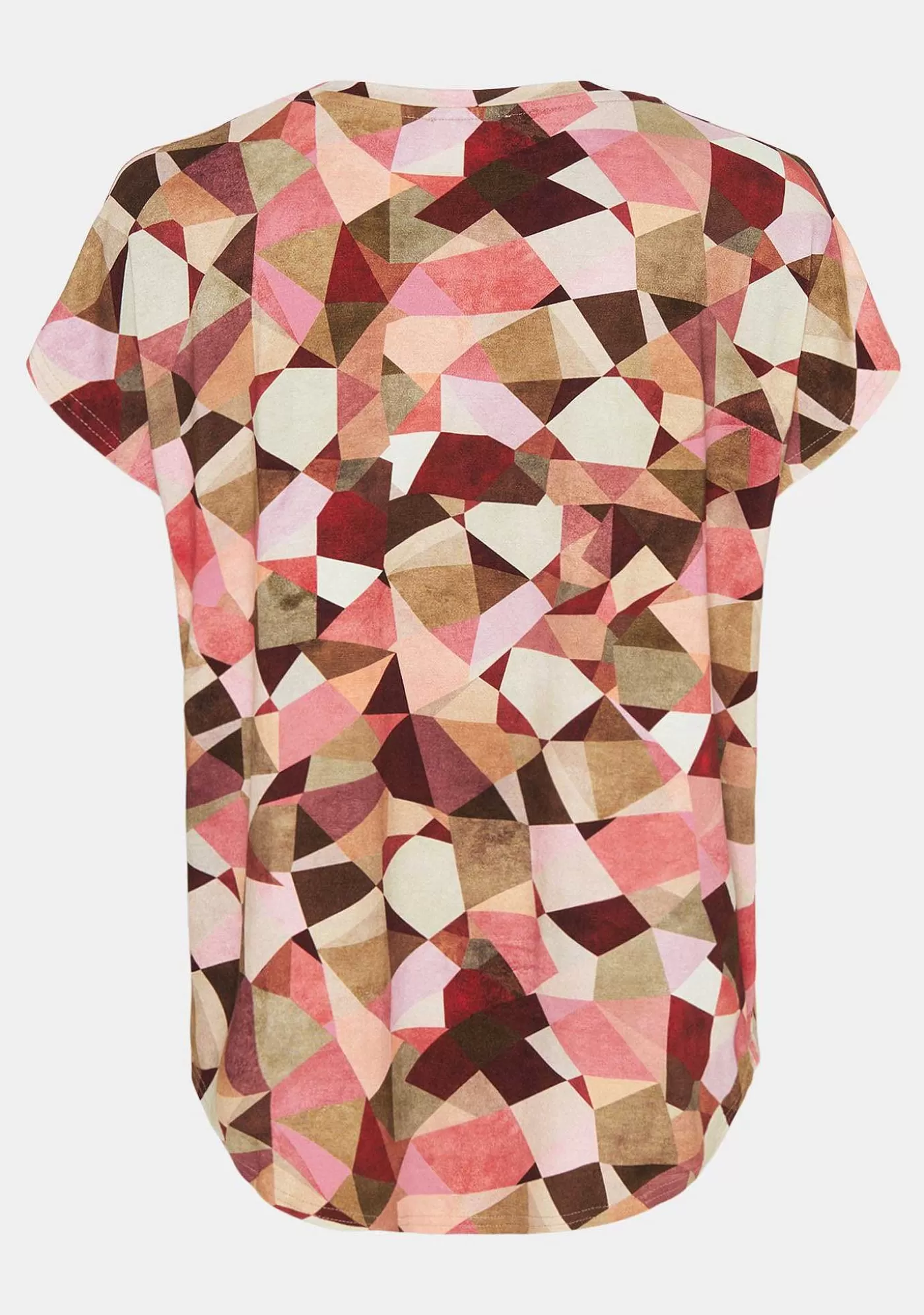 Fashion Nugga T-Shirt Med Tryck - Rosa Fyrkant Kvinnor Nugga