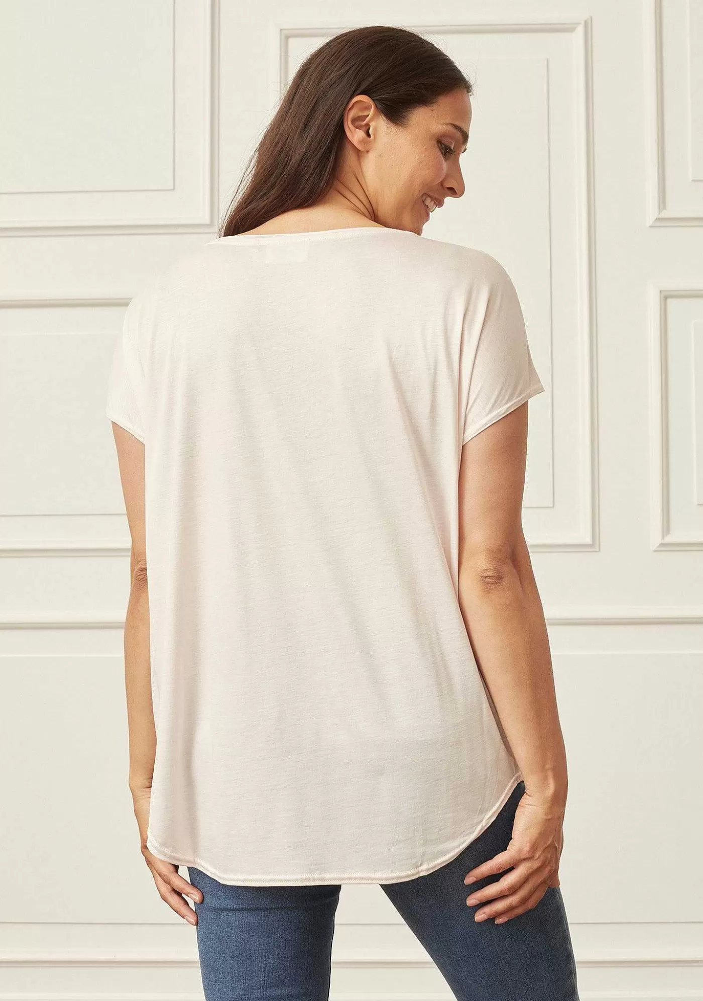 Shop Nugga Viscose T-Shirt - Light Rose Kvinnor Nugga