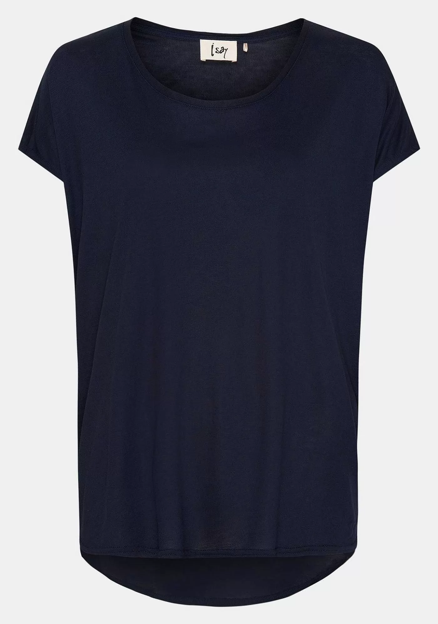 Clearance Nugga Viscose T-Shirt - Marinbla Kvinnor Nugga